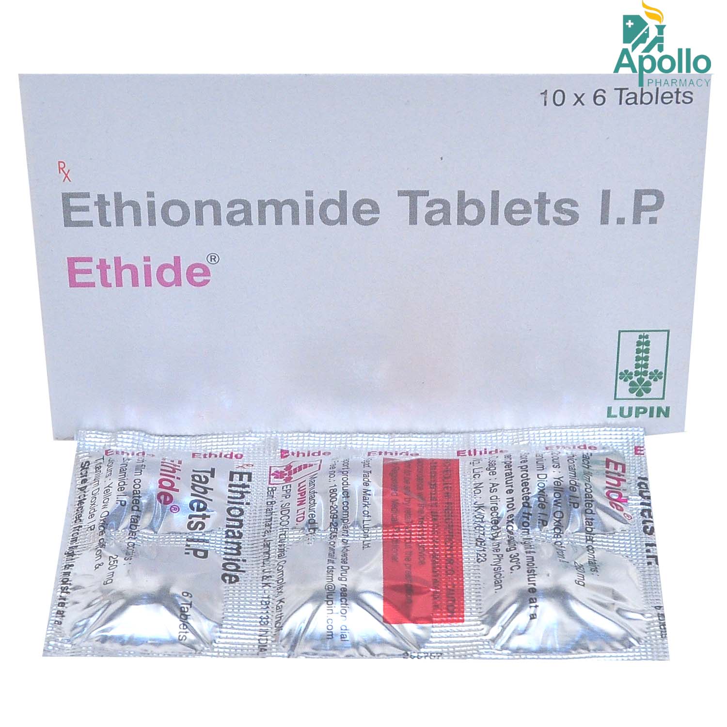 Ethide 250 mg Tablet 6's, Pack of 6 TabletS Ethide 250 mg Tablet 6's, Pack of 6 TabletS