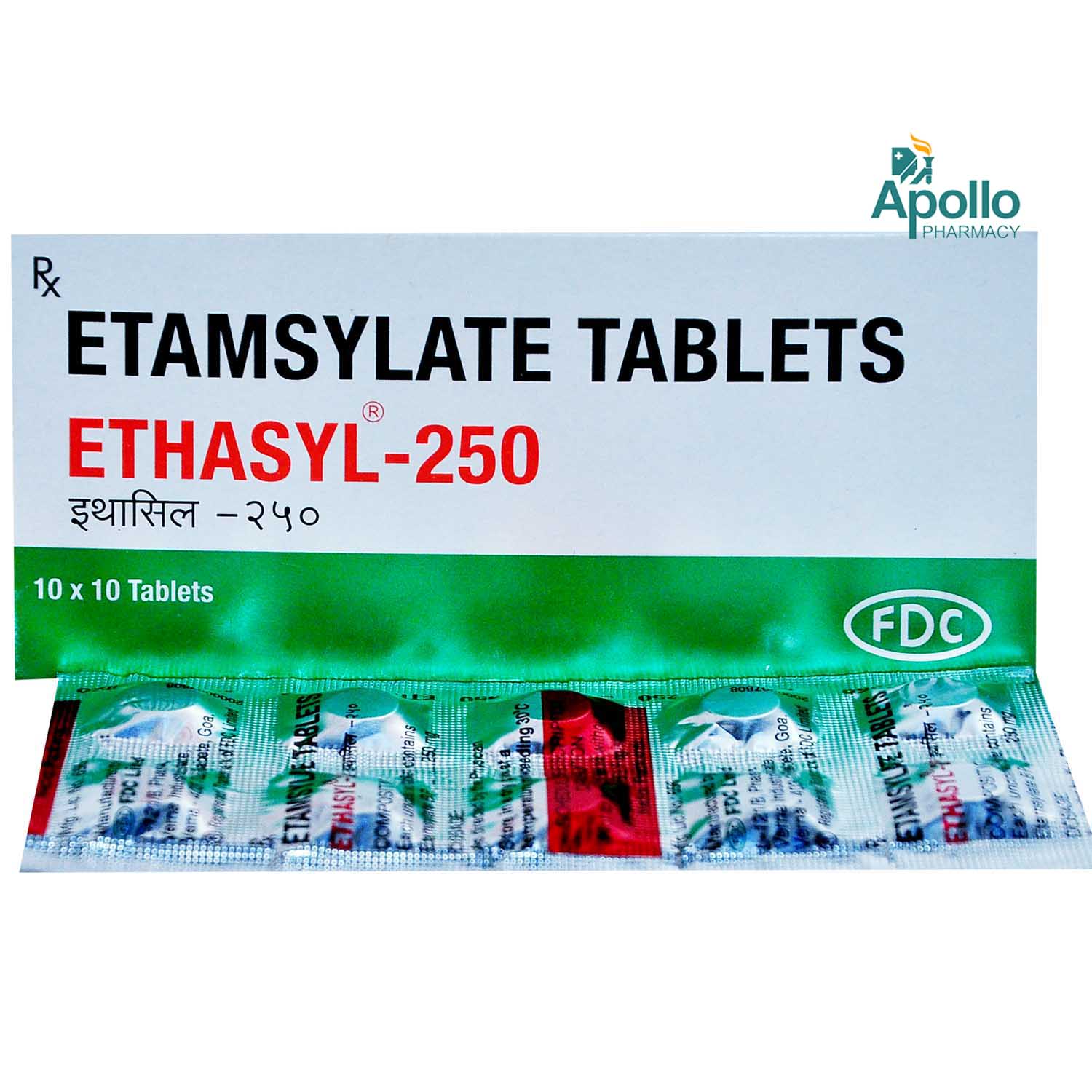 Ethasyl 250 mg Tablet 10's, Pack of 10 TabletS Ethasyl 250 mg Tablet 10's, Pack of 10 TabletS
