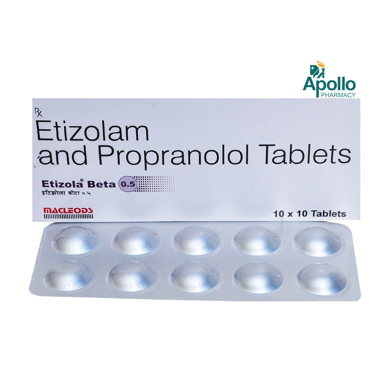 Etizola Beta 0.5 Tablet 10's, Pack of 10 TABLETS Etizola Beta 0.5 Tablet 10's, Pack of 10 TABLETS