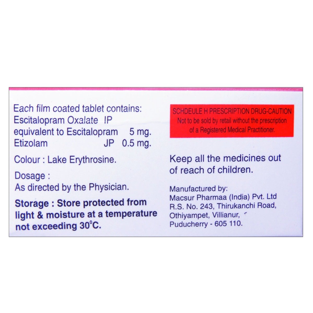 ETINAP PLUS TABLET, Pack of 10 TabletS ETINAP PLUS TABLET, Pack of 10 TabletS