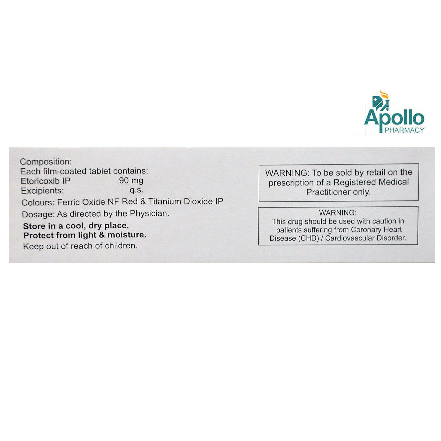 Etocox 90 Tablet 10's, Pack of 10 TabletS Etocox 90 Tablet 10's, Pack of 10 TabletS