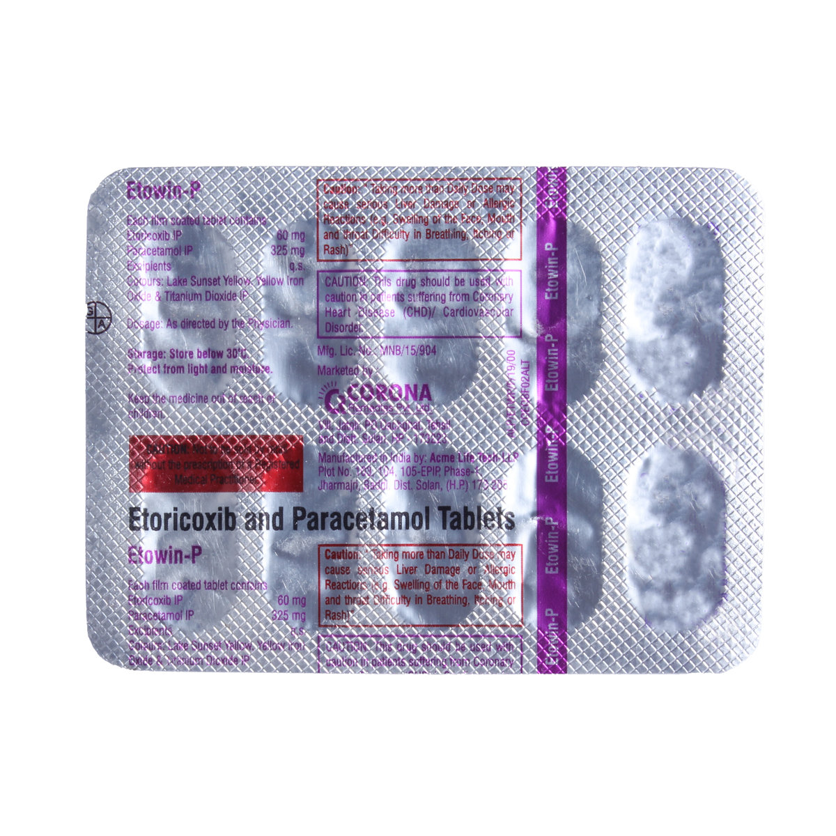 Etowin-P Tablet 10's, Pack of 10 TabletS Etowin-P Tablet 10's, Pack of 10 TabletS