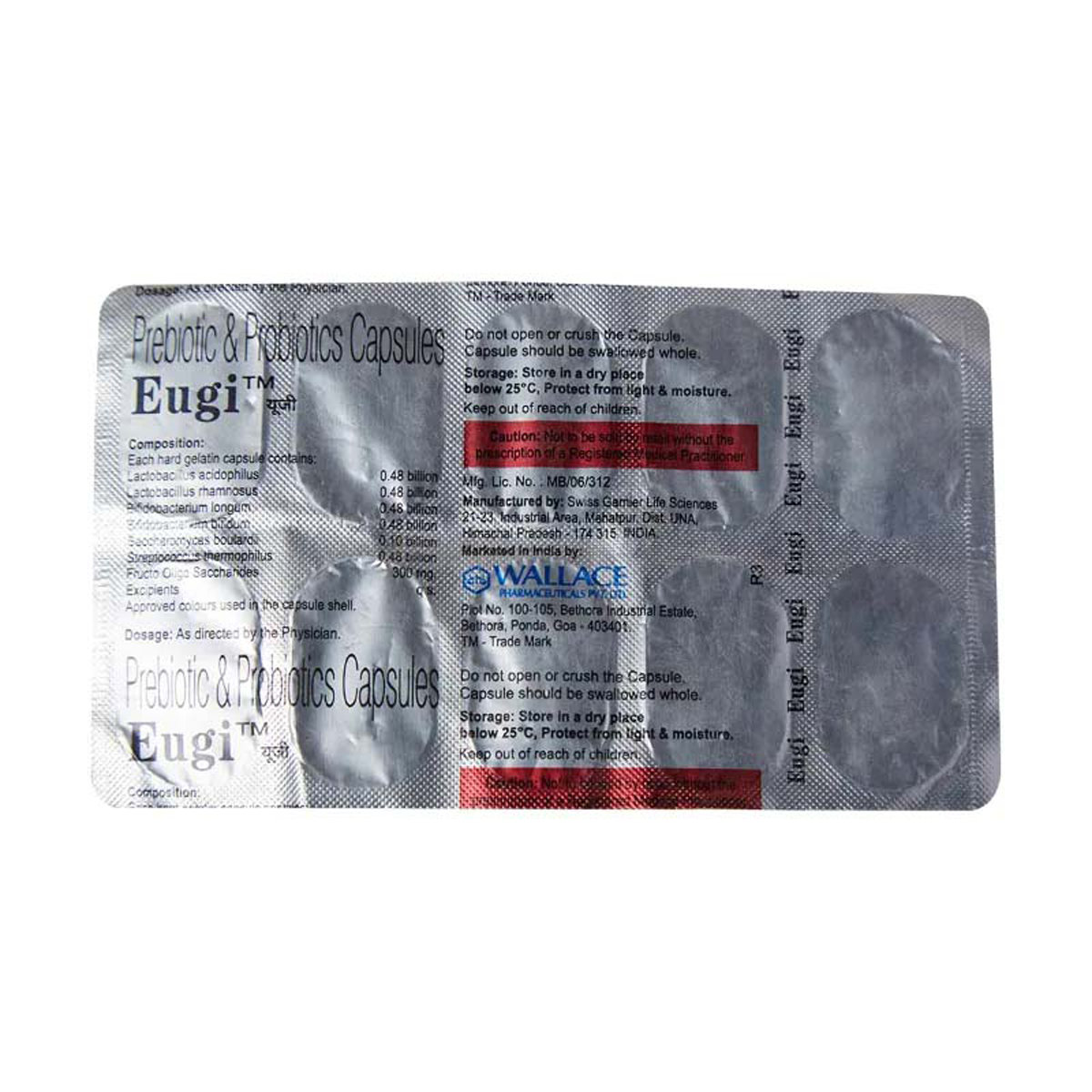 Eugi Capsule 10's, Pack of 10 CapsuleS Eugi Capsule 10's, Pack of 10 CapsuleS