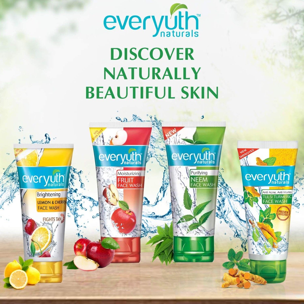 Everyuth Brightening Lemon & Cherry Face Wash 100 gm | Fights Tanning | Brightens Skin | For All Skin Type, Pack of 1 Everyuth Brightening Lemon & Cherry Face Wash 100 gm | Fights Tanning | Brightens Skin | For All Skin Type, Pack of 1