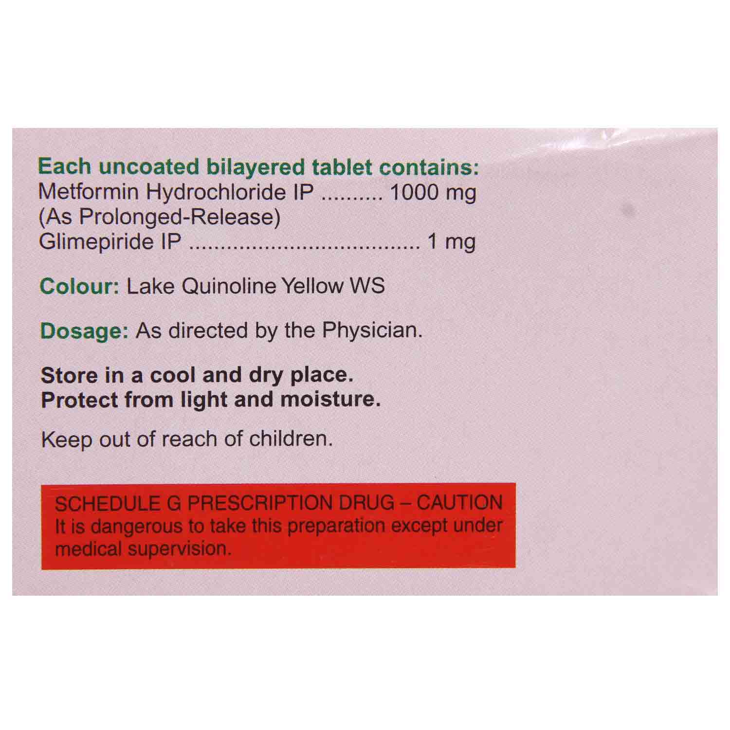 Exermet GM Forte 1 Tablet 10's, Pack of 10 TabletS Exermet GM Forte 1 Tablet 10's, Pack of 10 TabletS