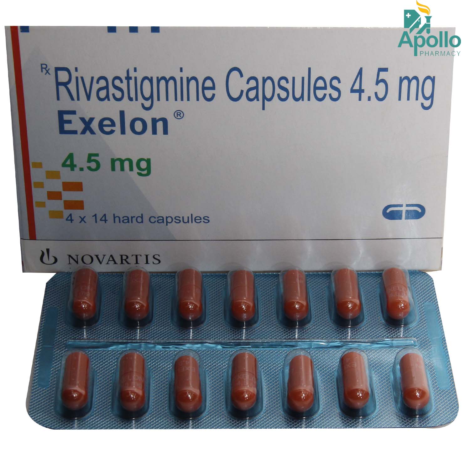 Exelon 4.5mg Capsule 14's, Pack of 14 CapsuleS Exelon 4.5mg Capsule 14's, Pack of 14 CapsuleS