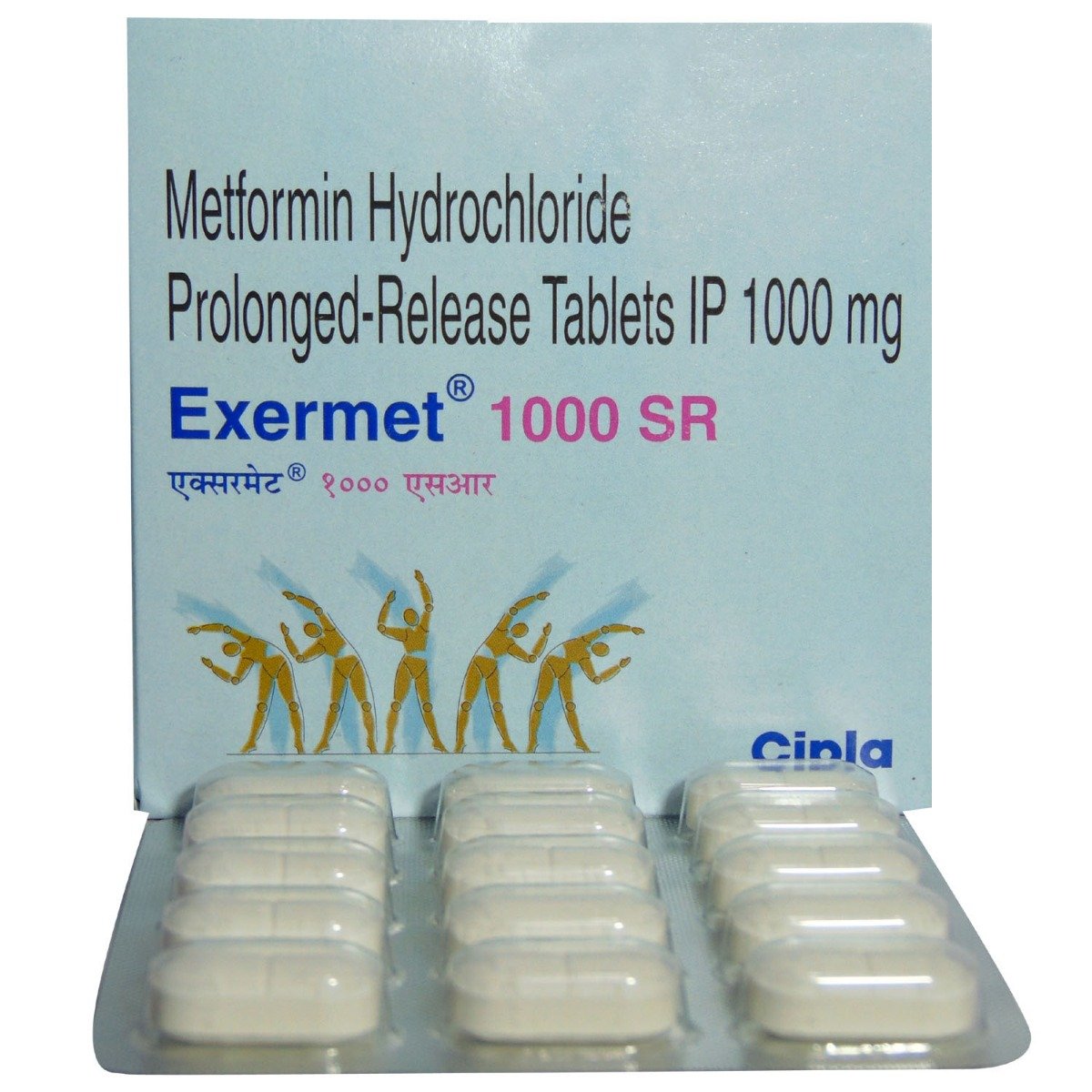 Exermet 1000 SR Tablet 15's, Pack of 15 TabletS Exermet 1000 SR Tablet 15's, Pack of 15 TabletS