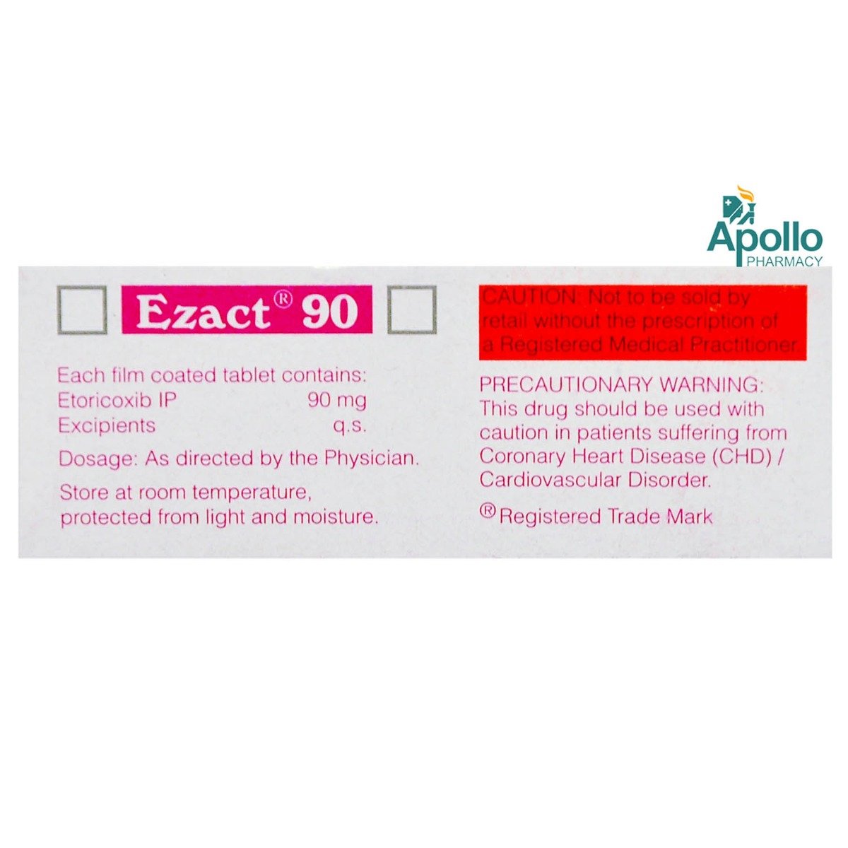Ezact 90 Tablet 10's, Pack of 10 TABLETS Ezact 90 Tablet 10's, Pack of 10 TABLETS
