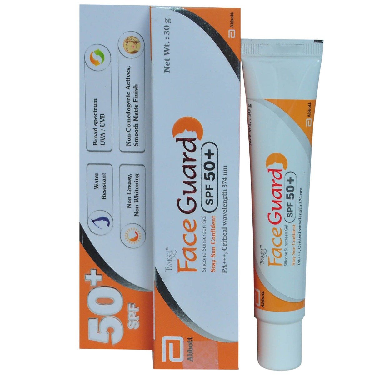 Tvaksh Face Guard SPF 50 Plus Gel 30 gm, Pack of 1 Tvaksh Face Guard SPF 50 Plus Gel 30 gm, Pack of 1