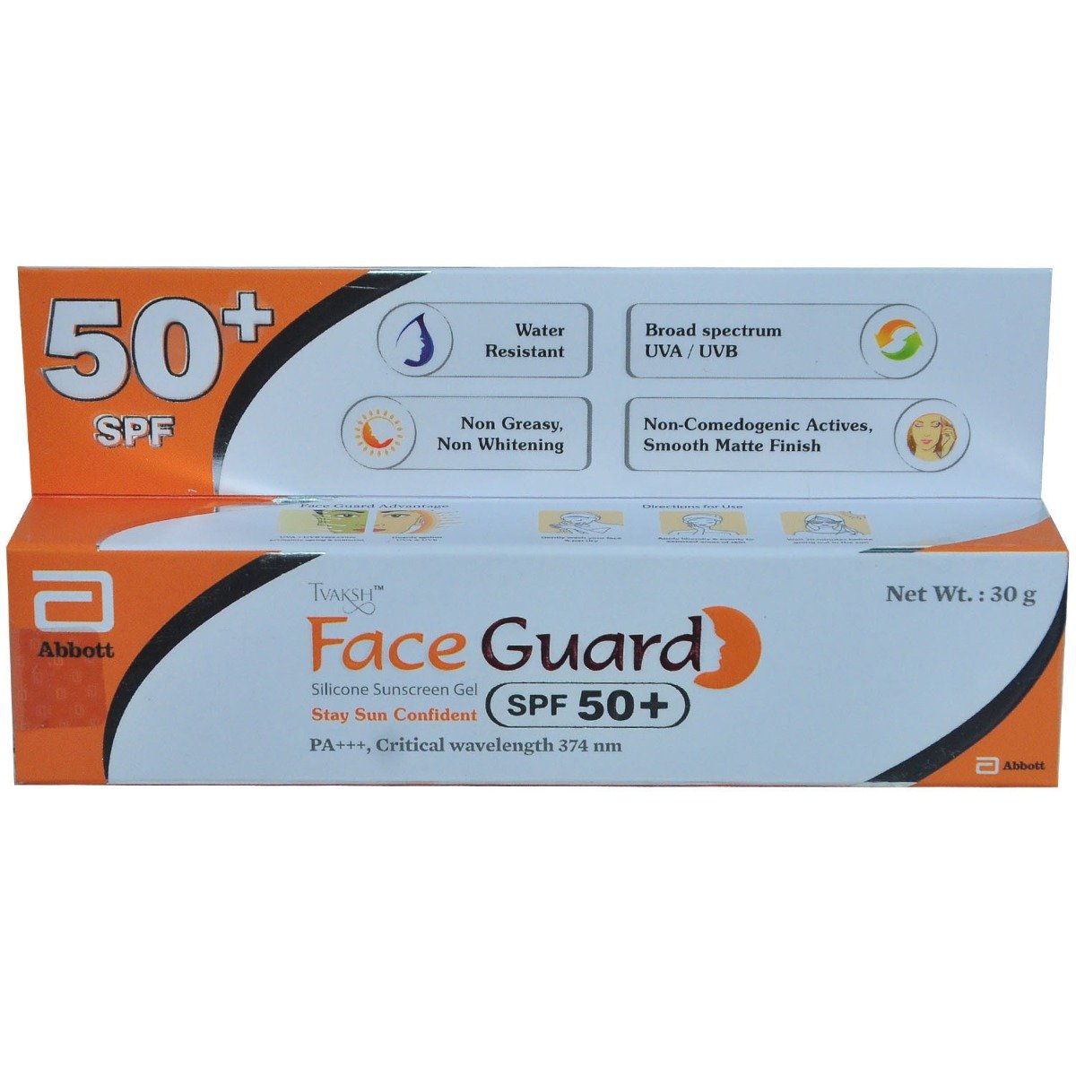 Tvaksh Face Guard SPF 50 Plus Gel 30 gm, Pack of 1 Tvaksh Face Guard SPF 50 Plus Gel 30 gm, Pack of 1