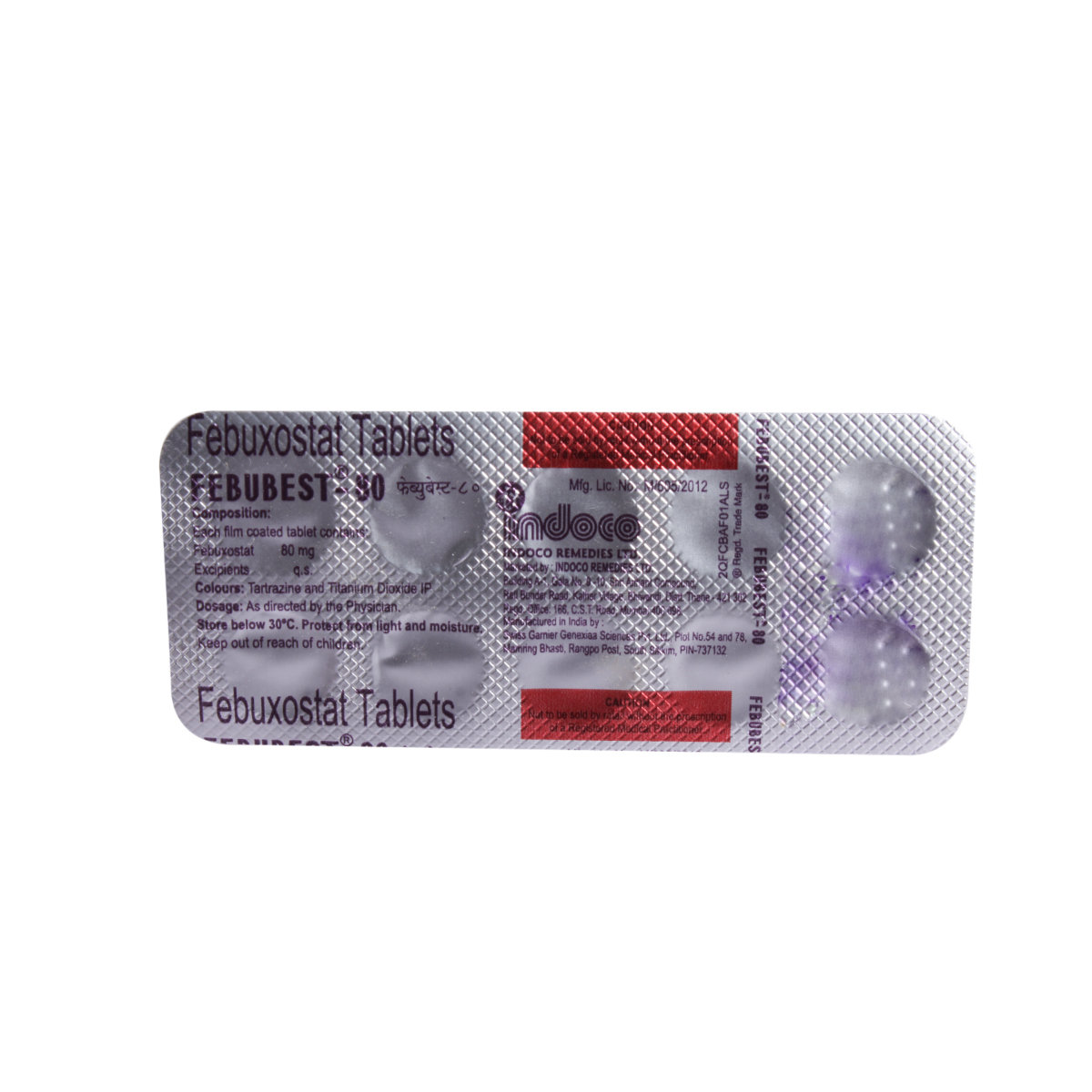 Febubest 80 mg Tablet, Pack of 10 TABLETS Febubest 80 mg Tablet, Pack of 10 TABLETS