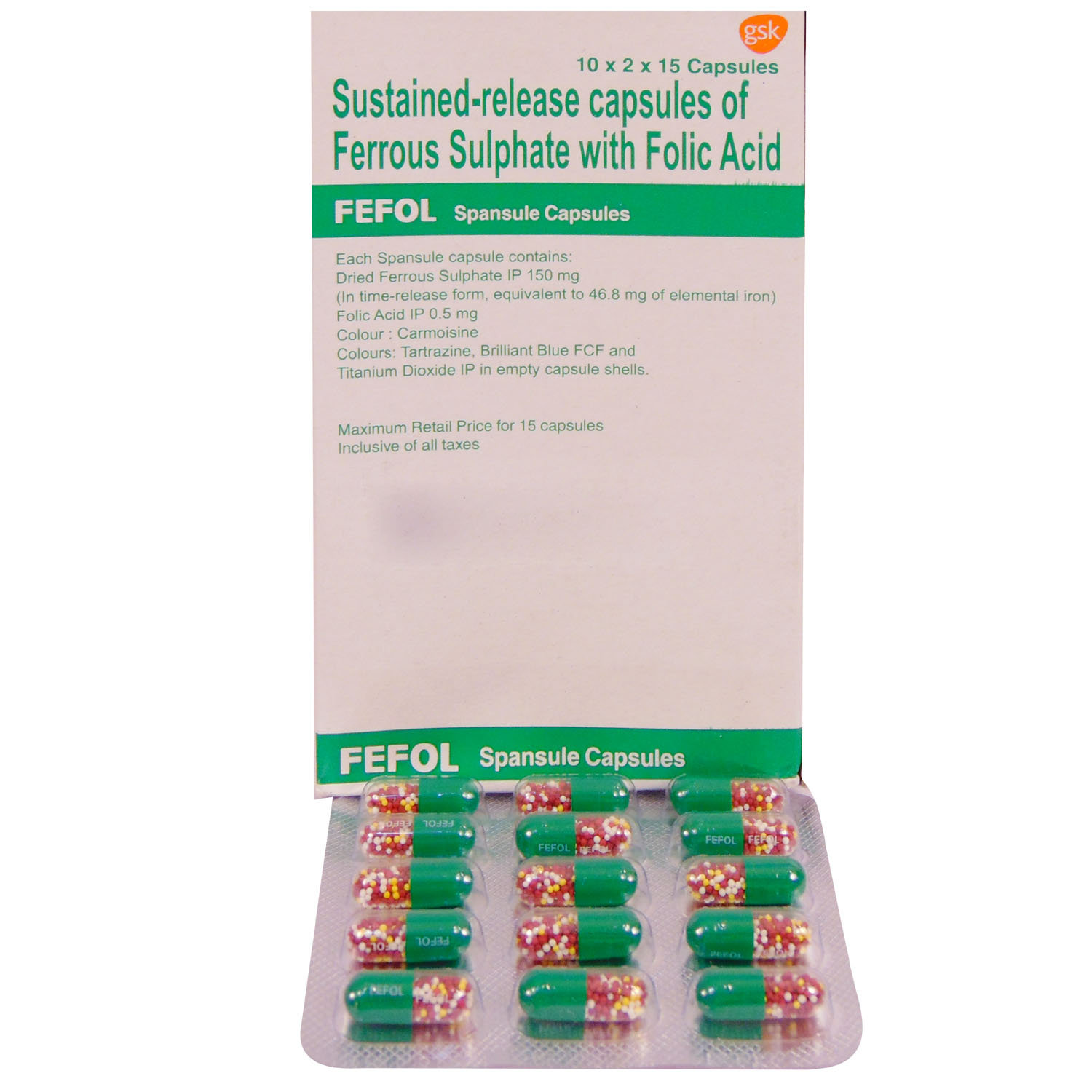 Fefol Spansule Capsule 15's, Pack of 15 CAPSULES Fefol Spansule Capsule 15's, Pack of 15 CAPSULES