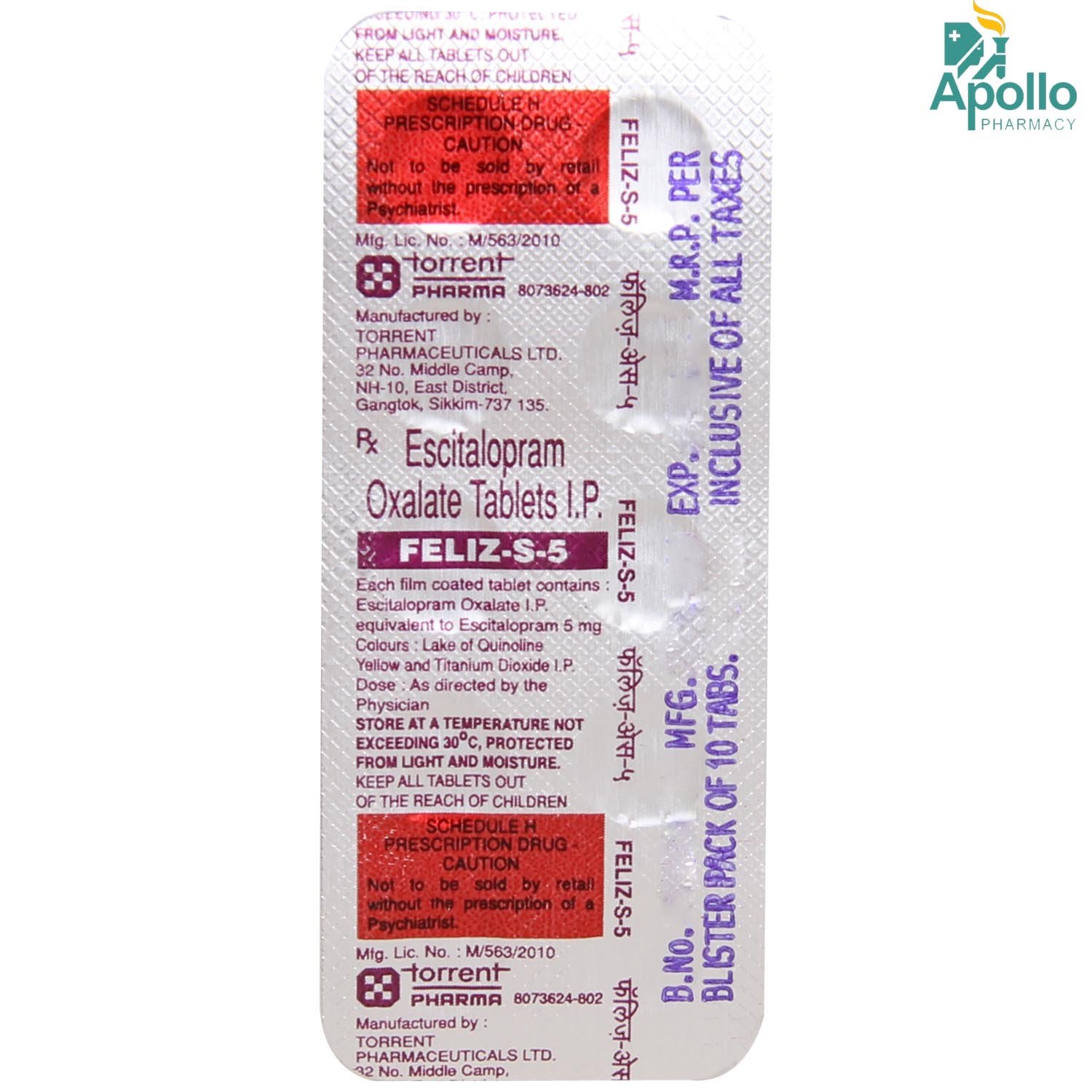 Feliz-S-5 Tablet 10's, Pack of 10 TABLETS Feliz-S-5 Tablet 10's, Pack of 10 TABLETS