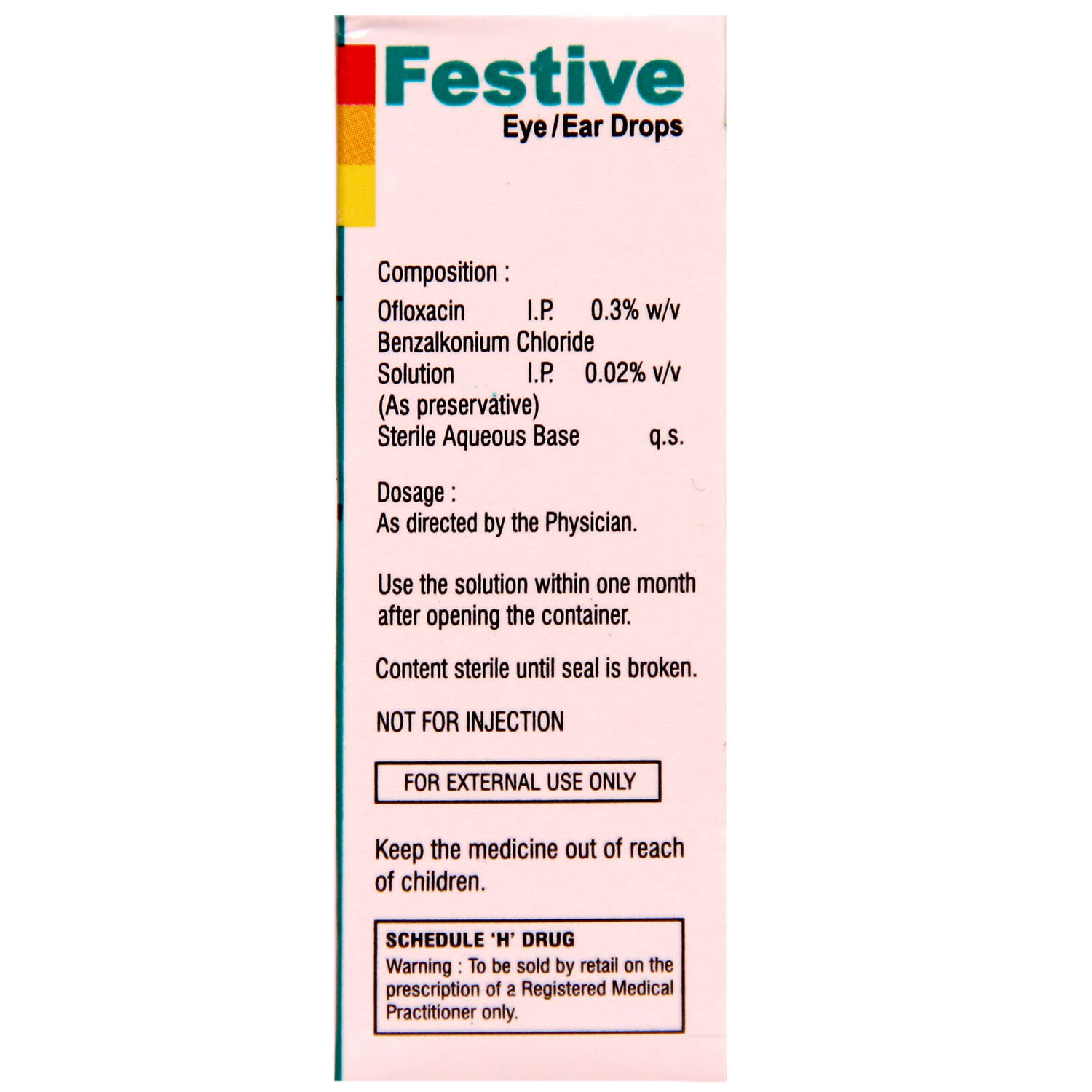 Festive Eye/Ear Drops 10 ml, Pack of 1 Drops Festive Eye/Ear Drops 10 ml, Pack of 1 Drops