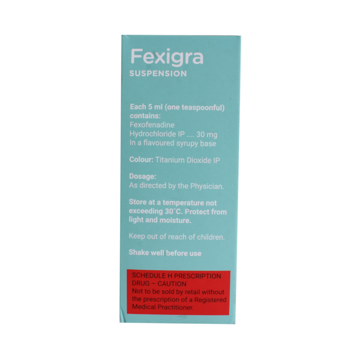 Fexigra 30 mg Raspberry & Vanilla Suspension 100 ml, Pack of 1 LIQUID Fexigra 30 mg Raspberry & Vanilla Suspension 100 ml, Pack of 1 LIQUID