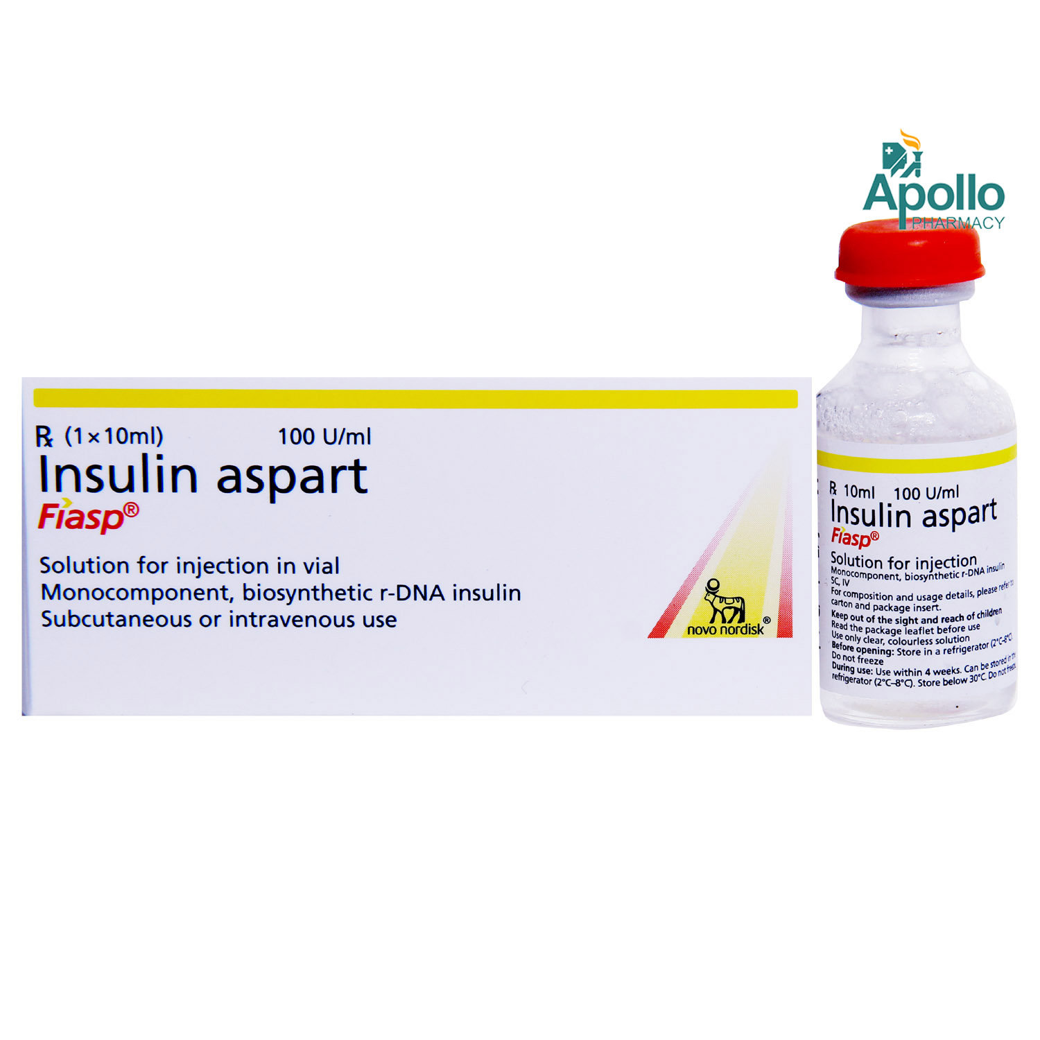Fiasp 100IU Injection 10 ml, Pack of 1 Injection Fiasp 100IU Injection 10 ml, Pack of 1 Injection