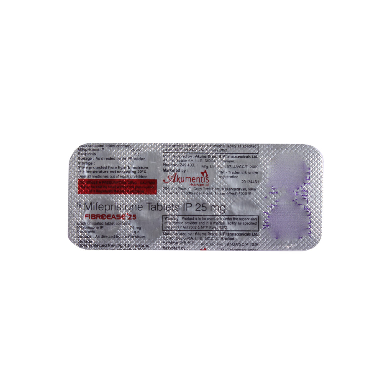 Fibroease 25mg Tablet 10's, Pack of 10 TABLETS Fibroease 25mg Tablet 10's, Pack of 10 TABLETS