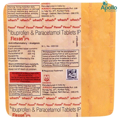 Flexon Tablet 15's, Pack of 15 TABLETS