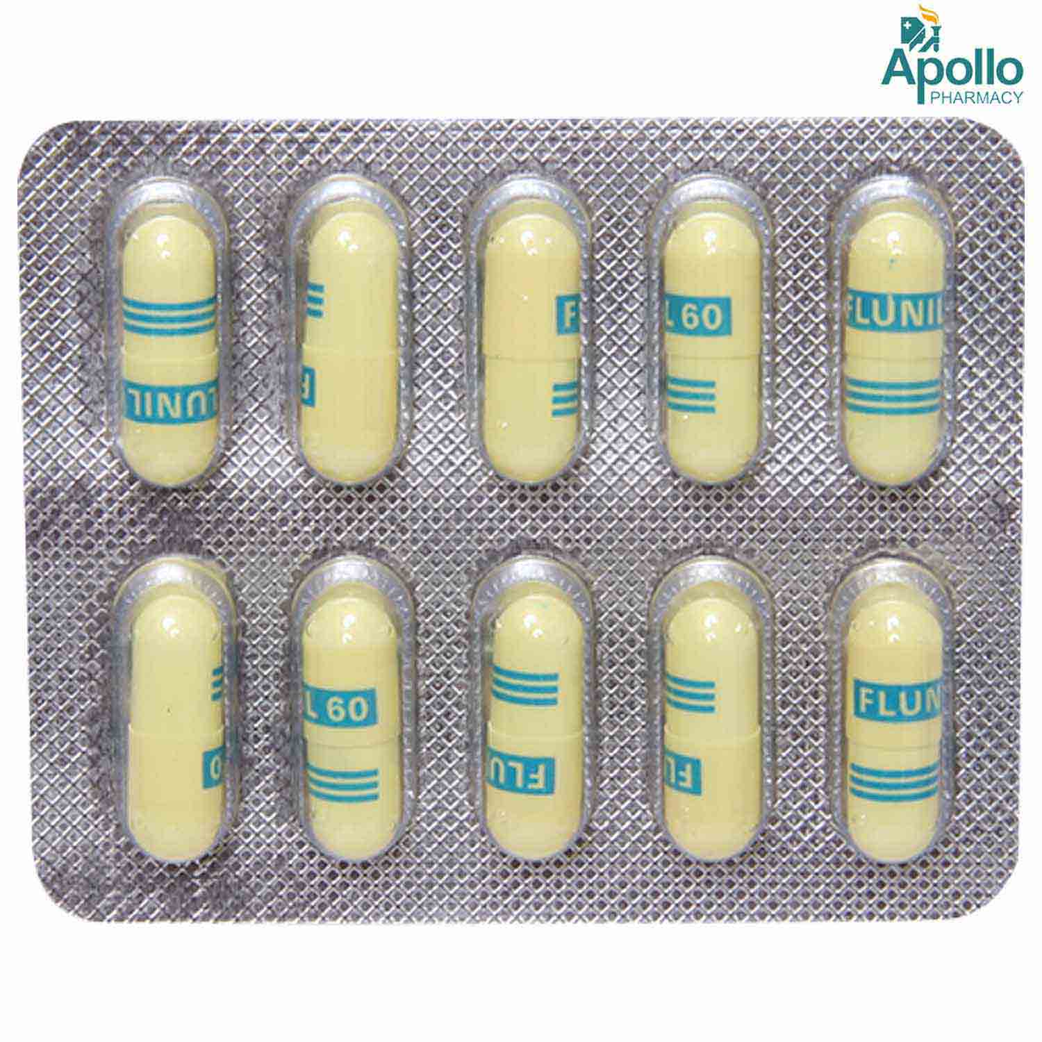 Flunil 60 Capsule 10's, Pack of 10 CAPSULES Flunil 60 Capsule 10's, Pack of 10 CAPSULES