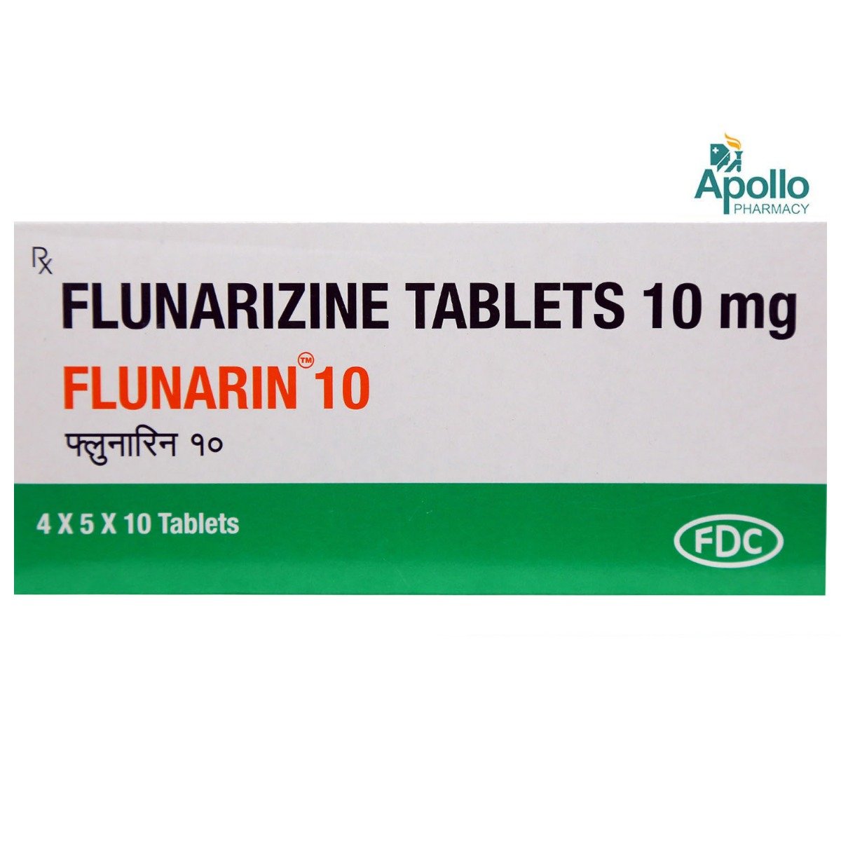 Flunarin 10 Tablet 10's, Pack of 10 TABLETS Flunarin 10 Tablet 10's, Pack of 10 TABLETS