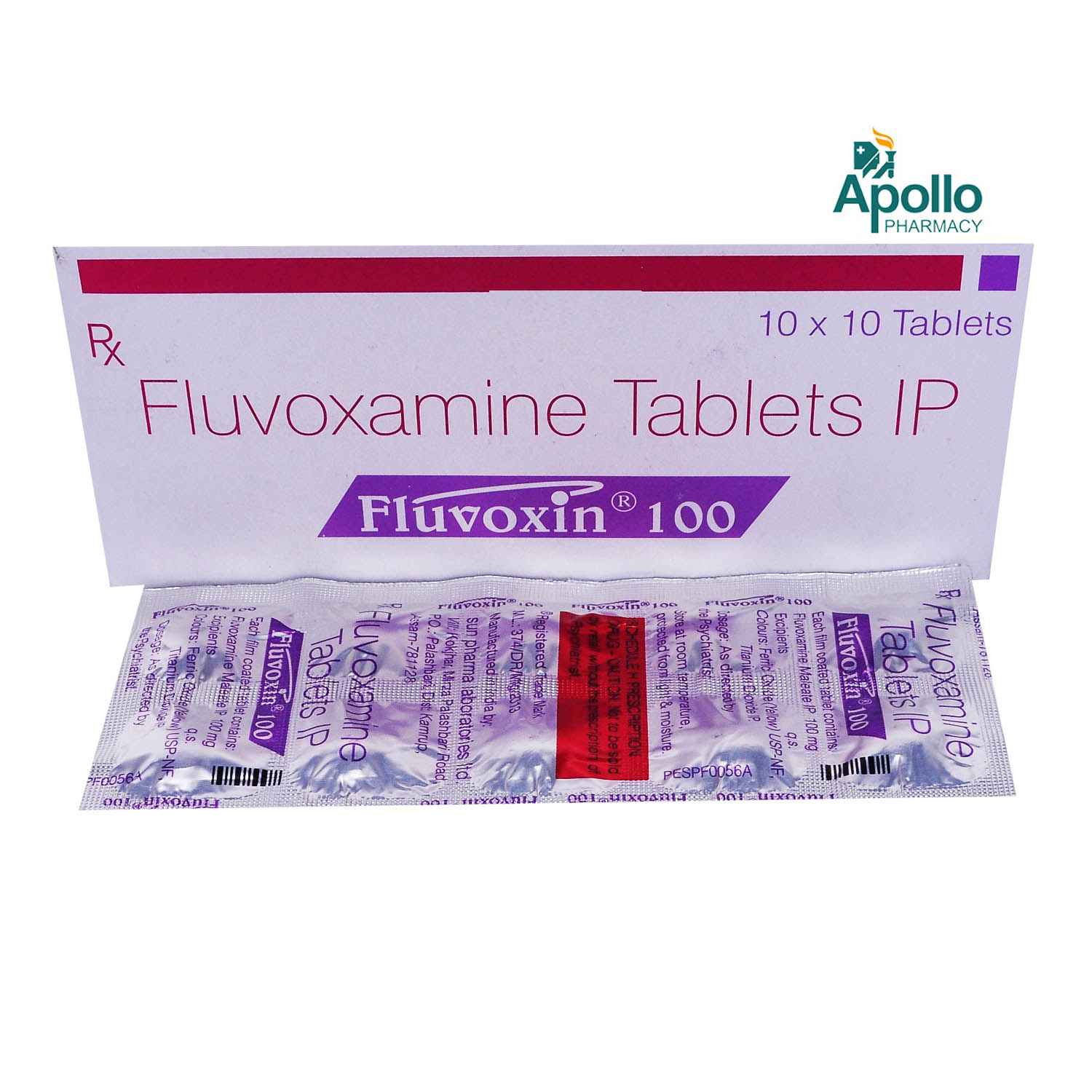 Fluvoxin 100 Tablet 10's, Pack of 10 TABLETS Fluvoxin 100 Tablet 10's, Pack of 10 TABLETS