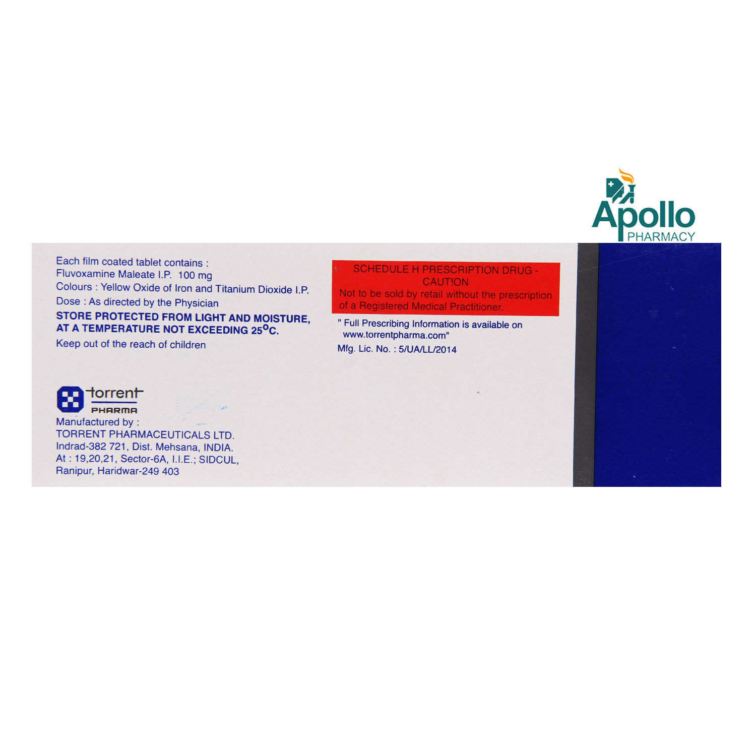 Fluvator-100 Tablet 10's, Pack of 10 TABLETS Fluvator-100 Tablet 10's, Pack of 10 TABLETS