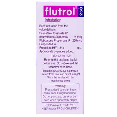 Flutrol 250 Inhaler 120 mdi, Pack of 1 INHALER