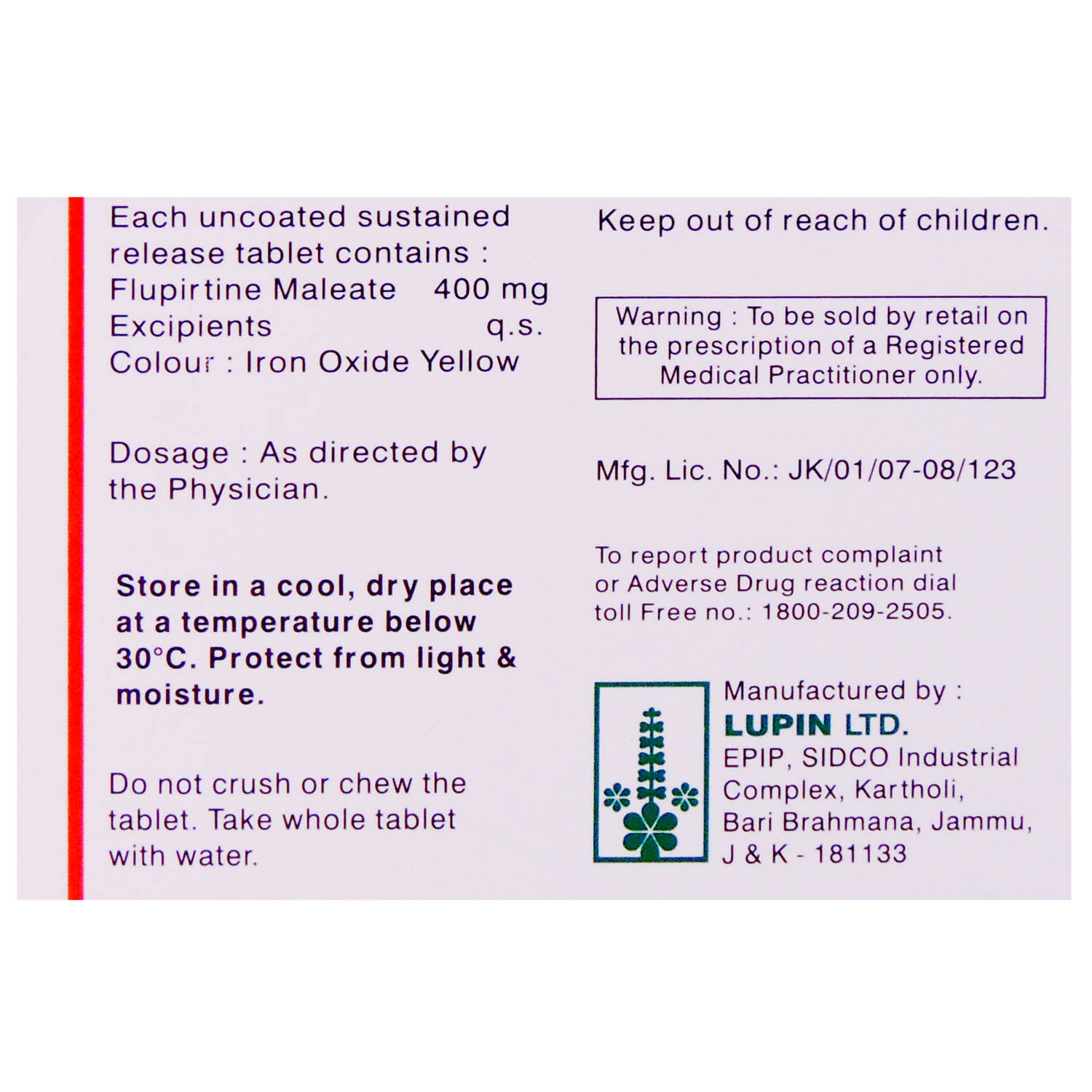 Flugesic SR Tablet 10's, Pack of 10 TabletS Flugesic SR Tablet 10's, Pack of 10 TabletS