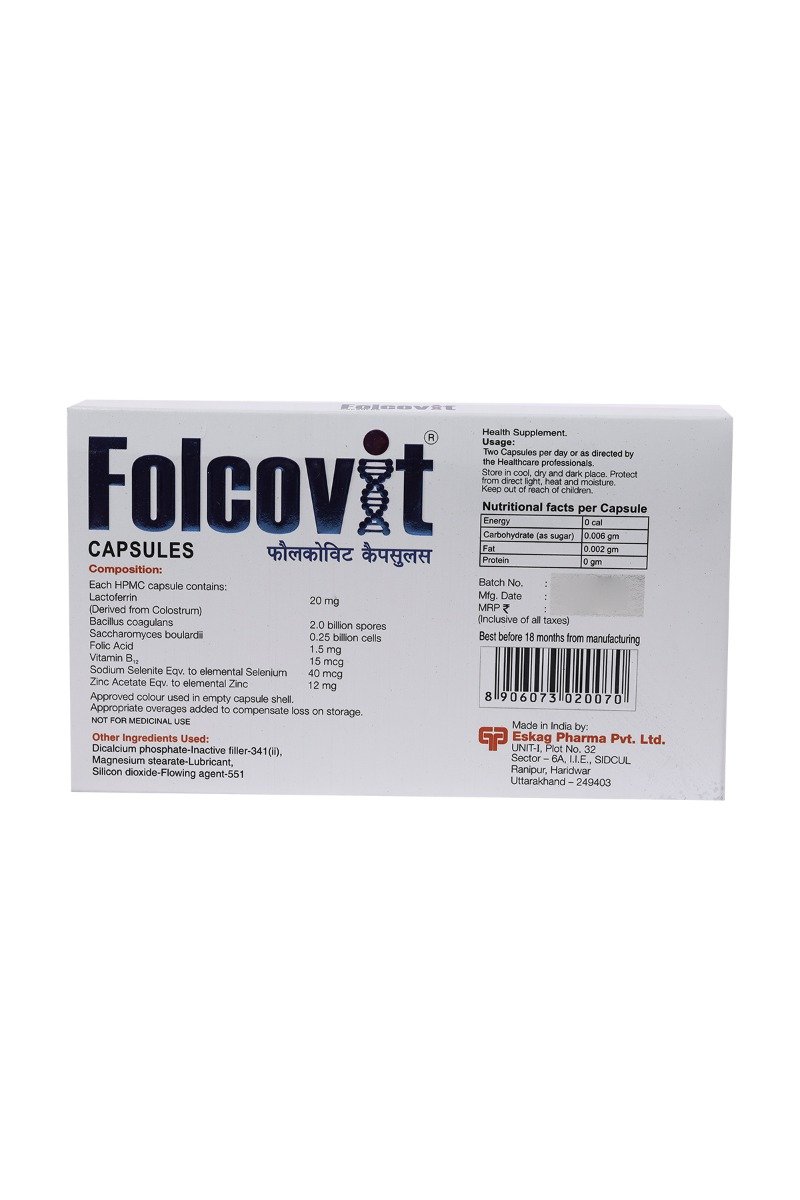 Folcovit Capsule 10's, Pack of 10 Folcovit Capsule 10's, Pack of 10