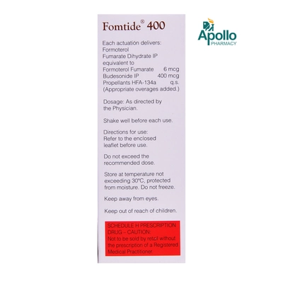 Fomtide 400 Inhaler 9.2 gm, Pack of 1 INHALER