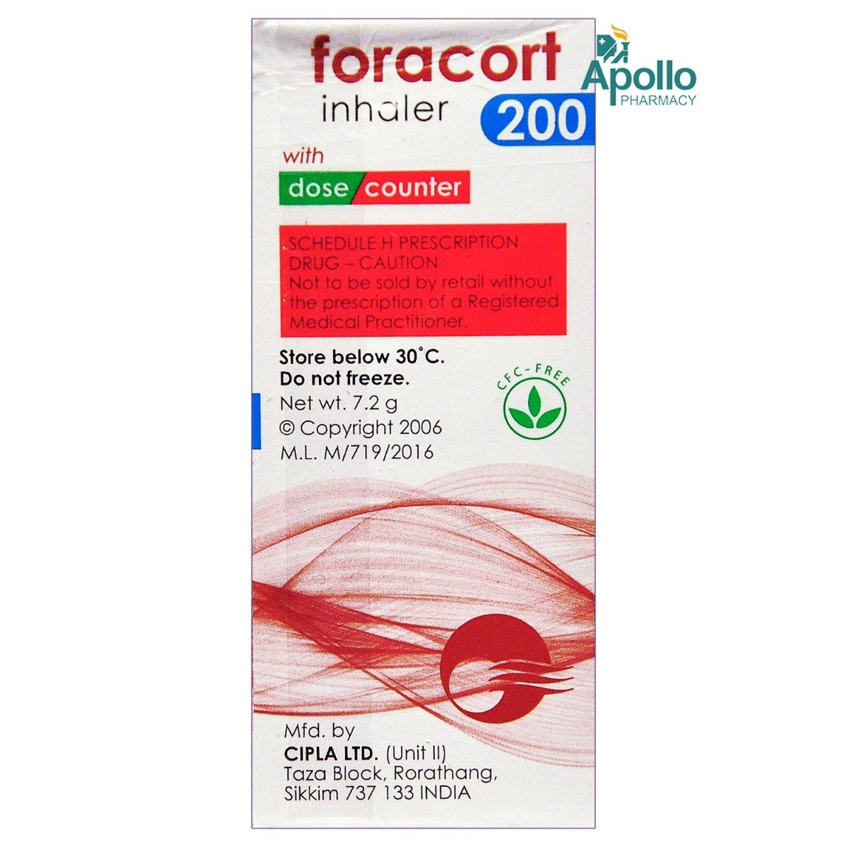 Foracort 200 Inhaler 120 mdi, Pack of 1 INHALER Foracort 200 Inhaler 120 mdi, Pack of 1 INHALER