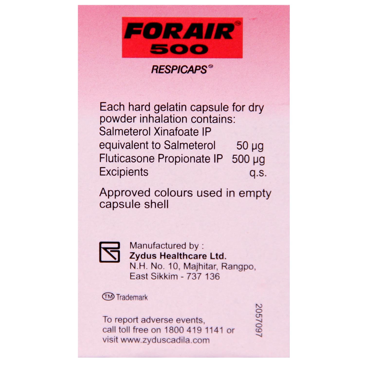 Forair 500 Respicaps 30's, Pack of 1 Forair 500 Respicaps 30's, Pack of 1