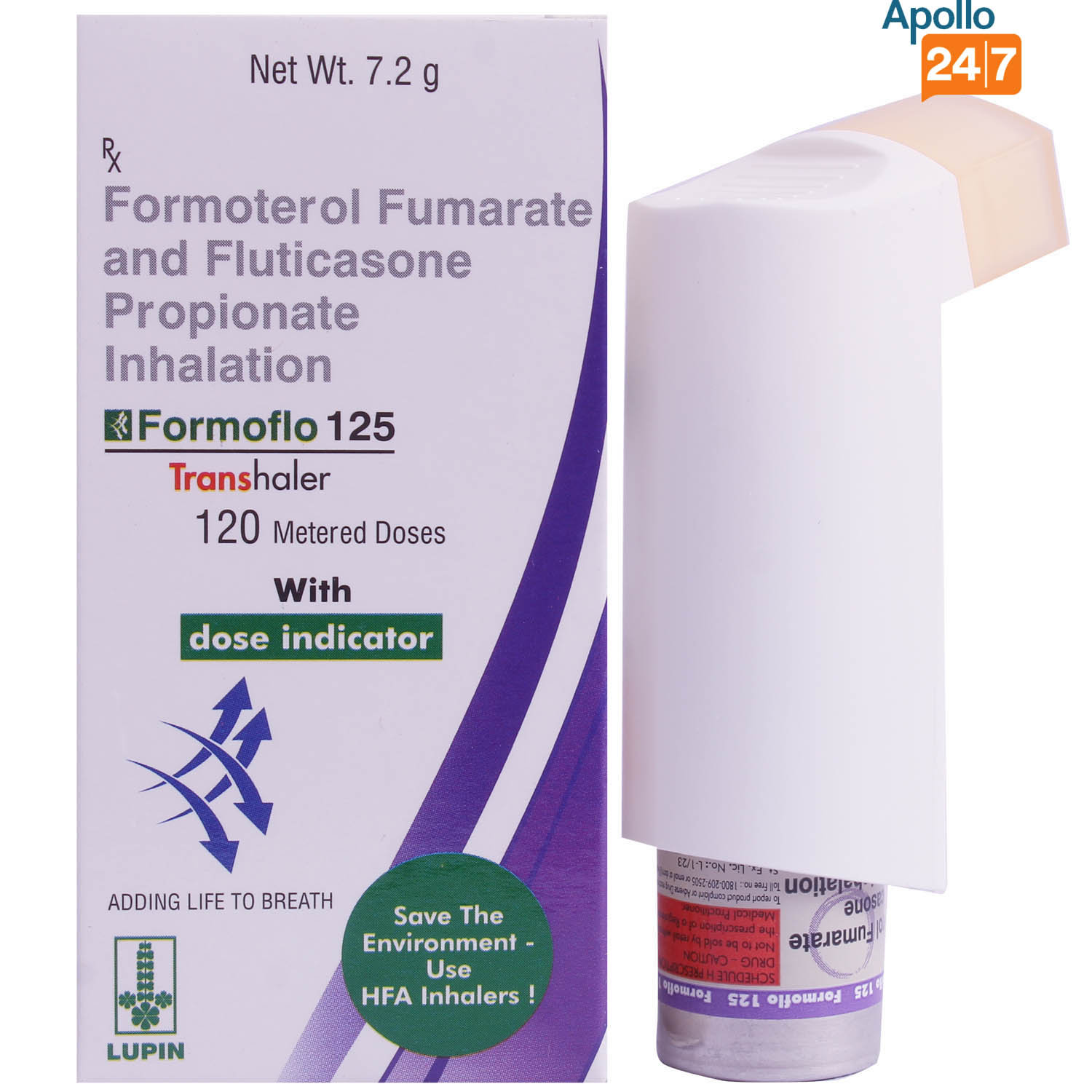 Formoflo 125 Transhaler 7.2 gm, Pack of 1 INHALER Formoflo 125 Transhaler 7.2 gm, Pack of 1 INHALER