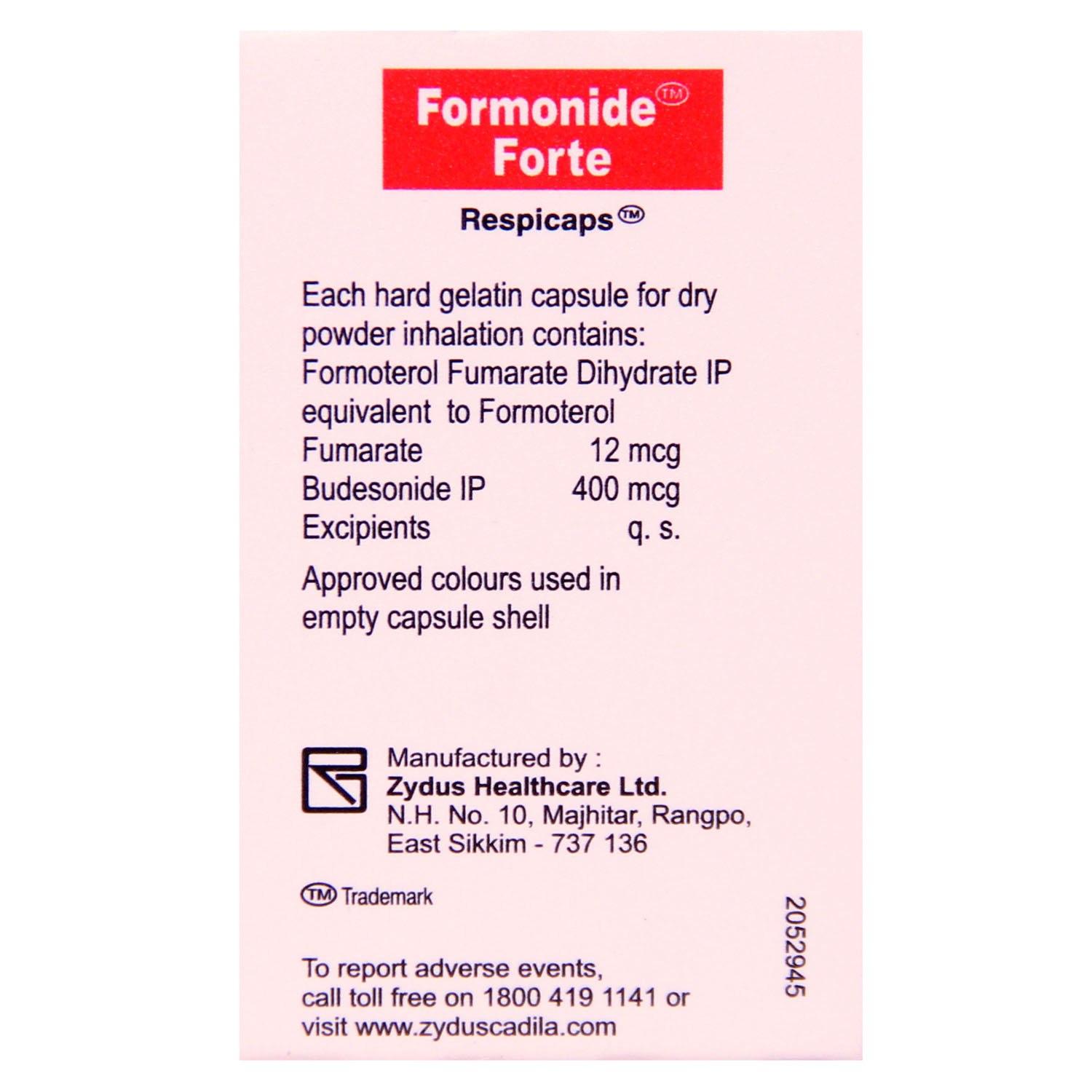 Formonide Forte Respicaps 30's, Pack of 1 RESPICAP Formonide Forte Respicaps 30's, Pack of 1 RESPICAP