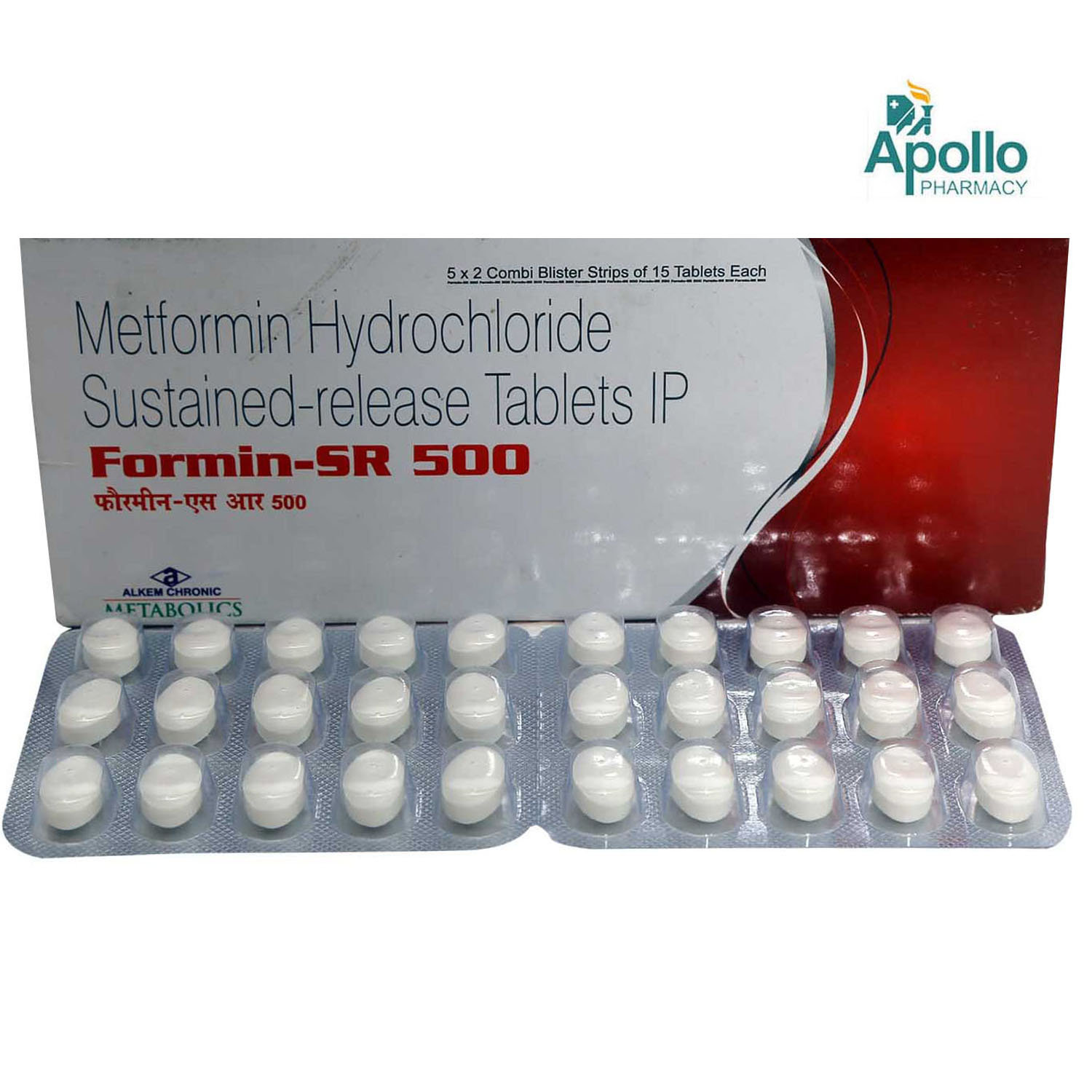 Formin SR 500 Tablet 15's, Pack of 15 TABLETS Formin SR 500 Tablet 15's, Pack of 15 TABLETS