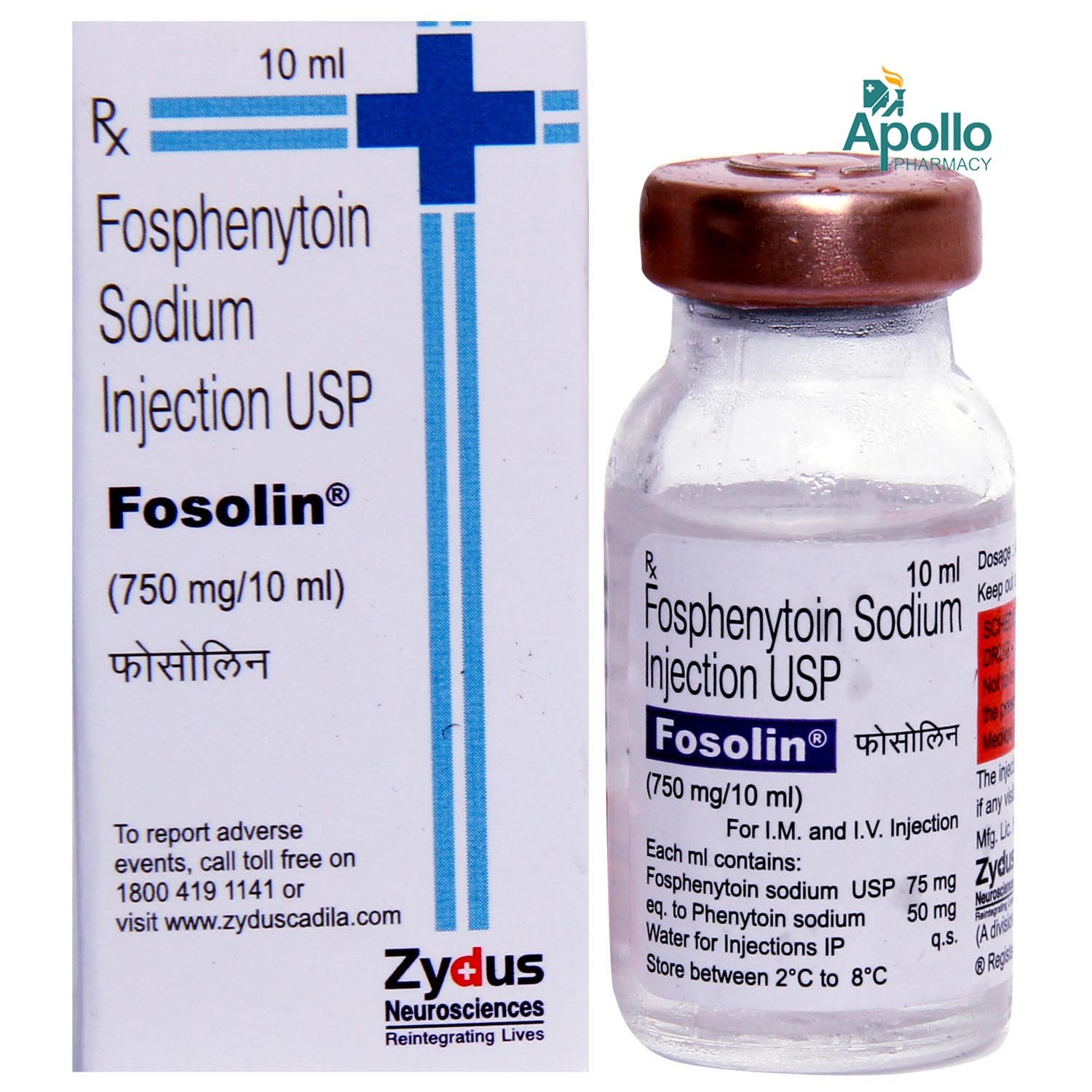 FOSOLIN 750MG INJECTION 10ML, Pack of 1 FOSOLIN 750MG INJECTION 10ML, Pack of 1