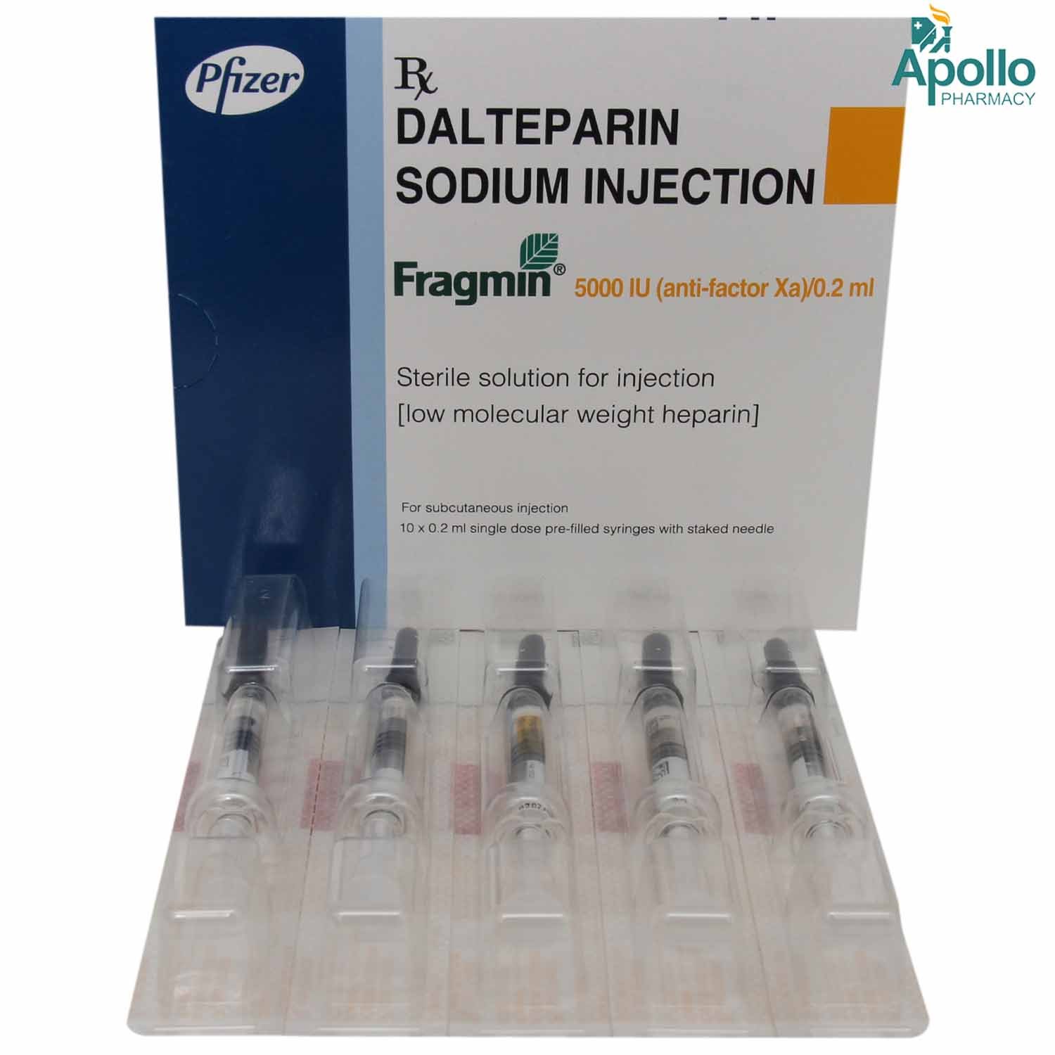 Fragmin 5000IU Injection 0.2 ml, Pack of 1 INJECTION Fragmin 5000IU Injection 0.2 ml, Pack of 1 INJECTION