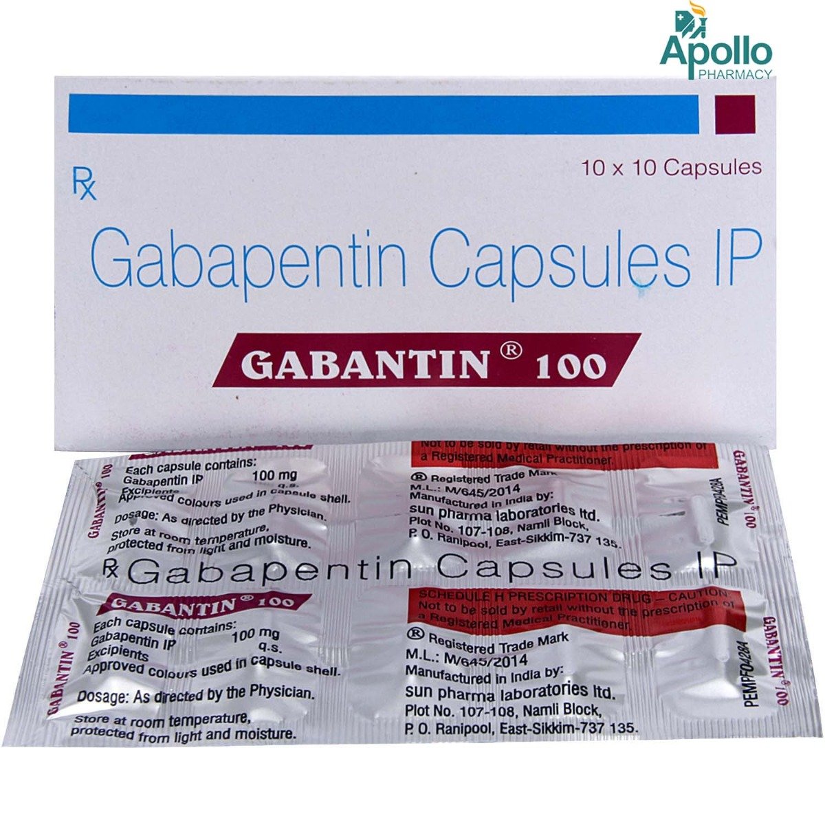 Gabantin 100 Capsule 10's, Pack of 10 CAPSULES Gabantin 100 Capsule 10's, Pack of 10 CAPSULES