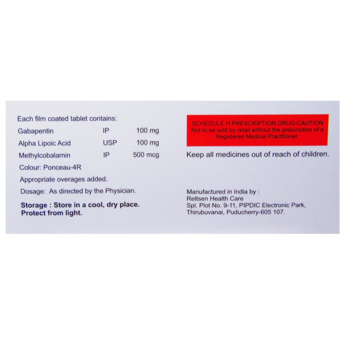 Gabagesic Plus Tablet 10's, Pack of 10 TABLETS Gabagesic Plus Tablet 10's, Pack of 10 TABLETS