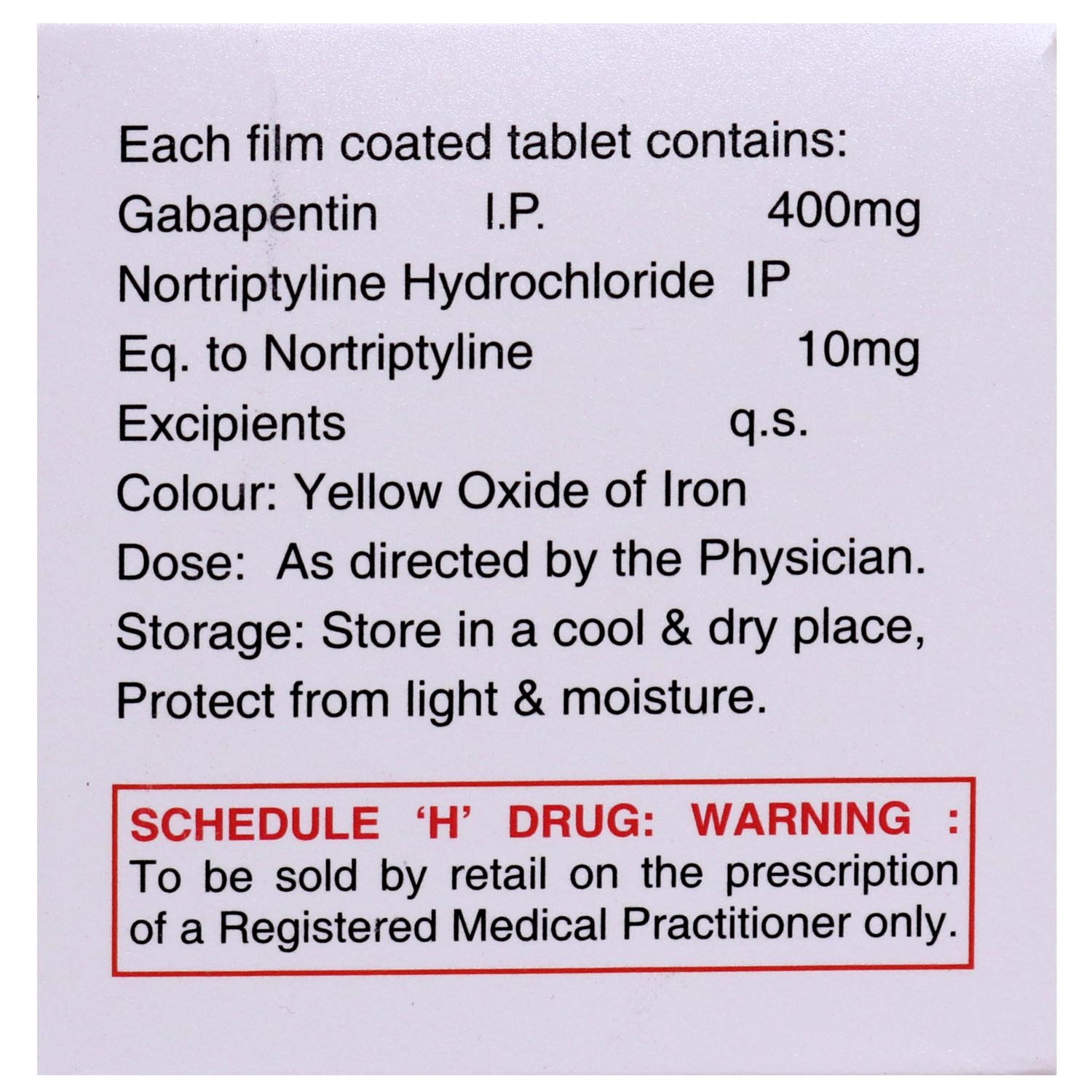 Gabacent NT Tablet 10's, Pack of 10 TABLETS Gabacent NT Tablet 10's, Pack of 10 TABLETS