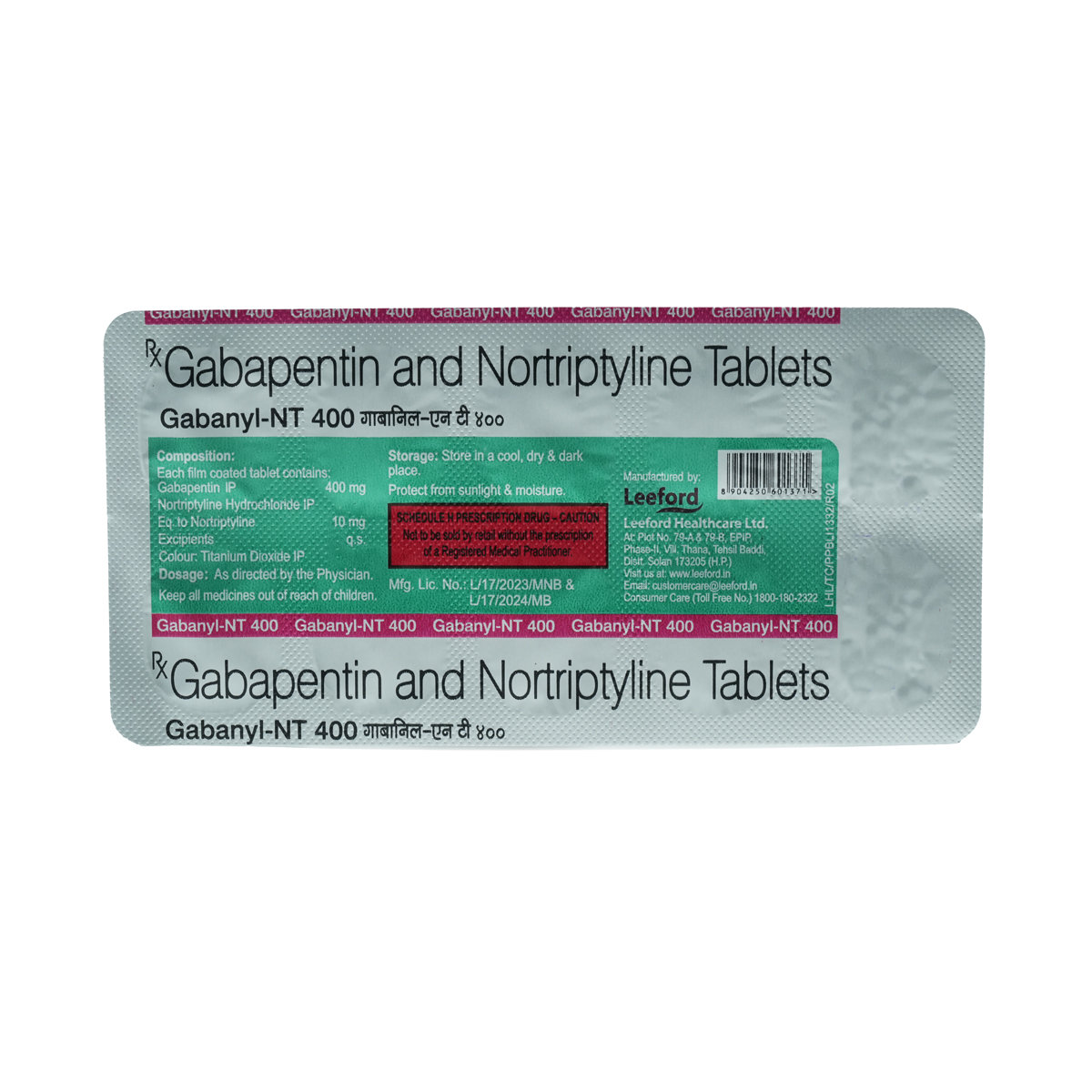 Gabanyl-NT 400 Tablet 10's, Pack of 10 TabletS Gabanyl-NT 400 Tablet 10's, Pack of 10 TabletS