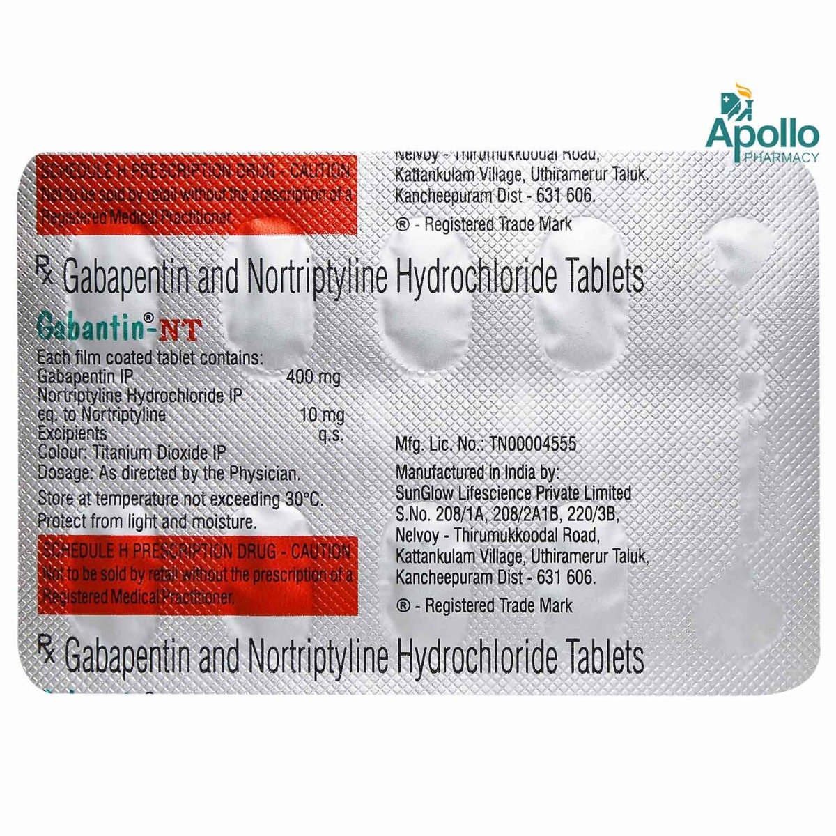 Gabantin-NT Tablet 10's, Pack of 10 TABLETS Gabantin-NT Tablet 10's, Pack of 10 TABLETS