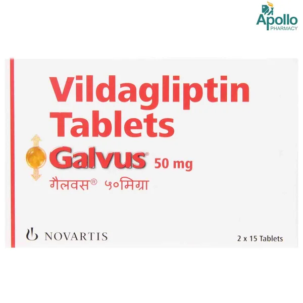 Galvus 50 mg Tablet 15's, Pack of 15 TABLETS