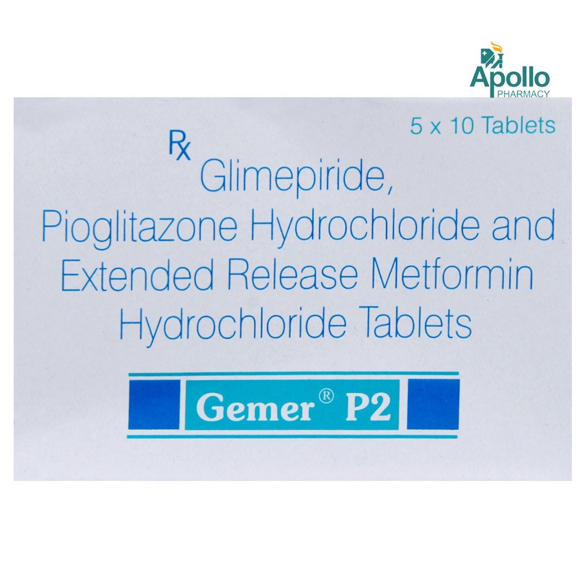 Gemer P2 Tablet 10's, Pack of 10 TABLETS Gemer P2 Tablet 10's, Pack of 10 TABLETS
