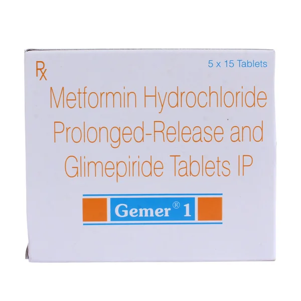 Gemer 1 Tablet 15's, Pack of 15 TABLETS