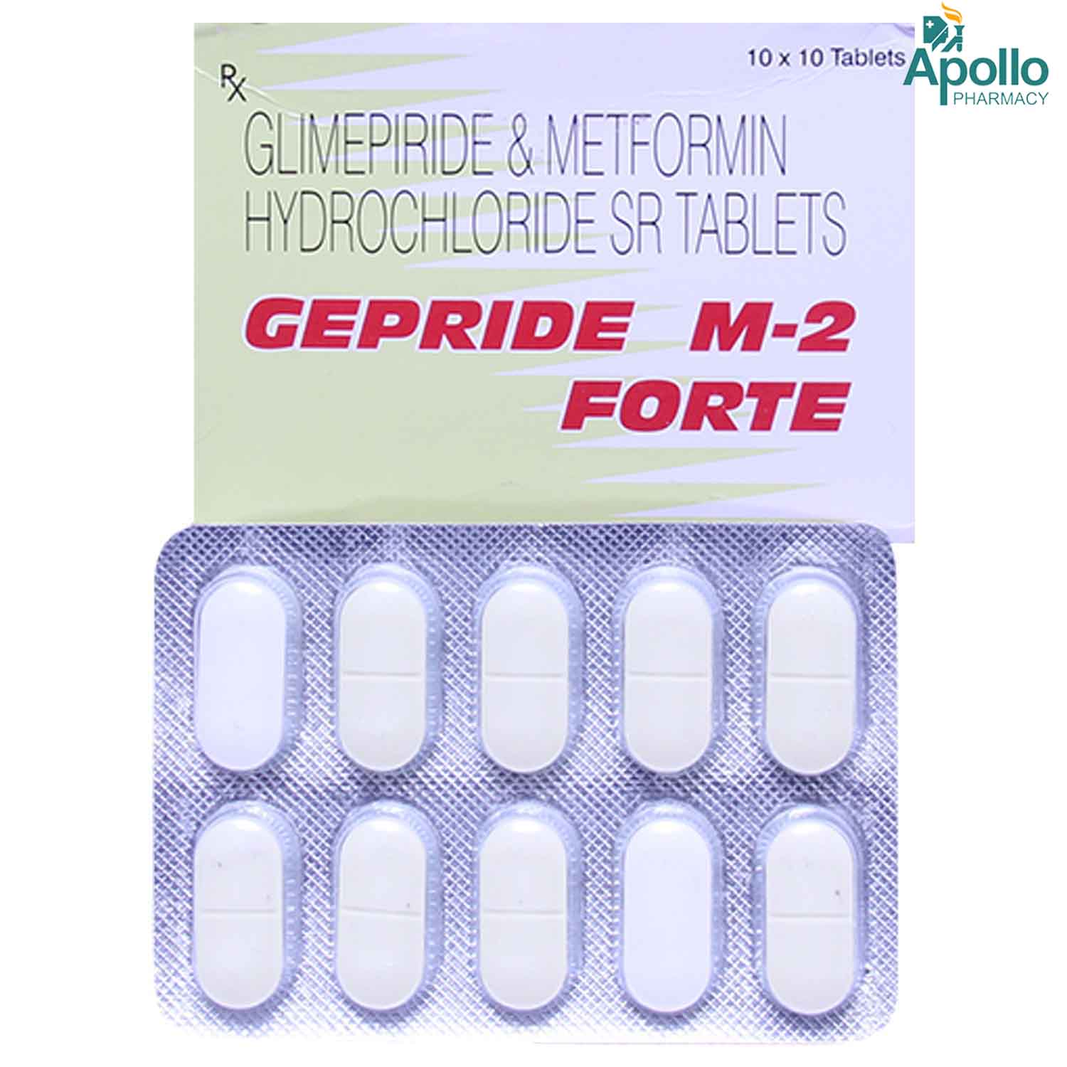 Gepride M2 Forte Tablet 10's, Pack of 10 TABLETS Gepride M2 Forte Tablet 10's, Pack of 10 TABLETS