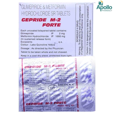 Gepride M2 Forte Tablet 10's, Pack of 10 TABLETS