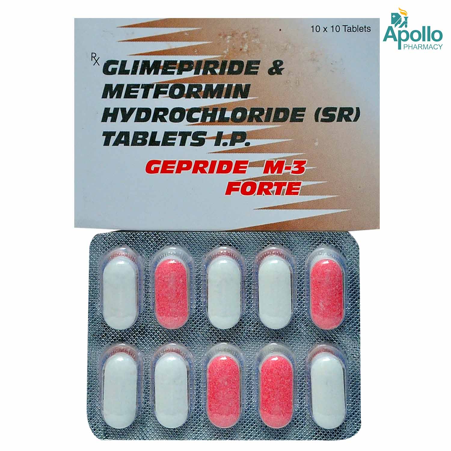 GEPRIDE M 3 FORTE TABLET 10'S , Pack of 10 TABLETS GEPRIDE M 3 FORTE TABLET 10'S , Pack of 10 TABLETS