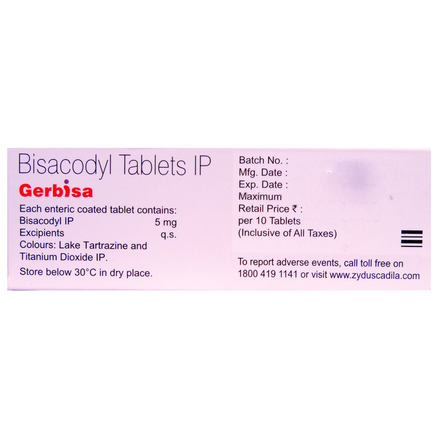 Gerbisa Tablet 10's, Pack of 10 TABLETS Gerbisa Tablet 10's, Pack of 10 TABLETS