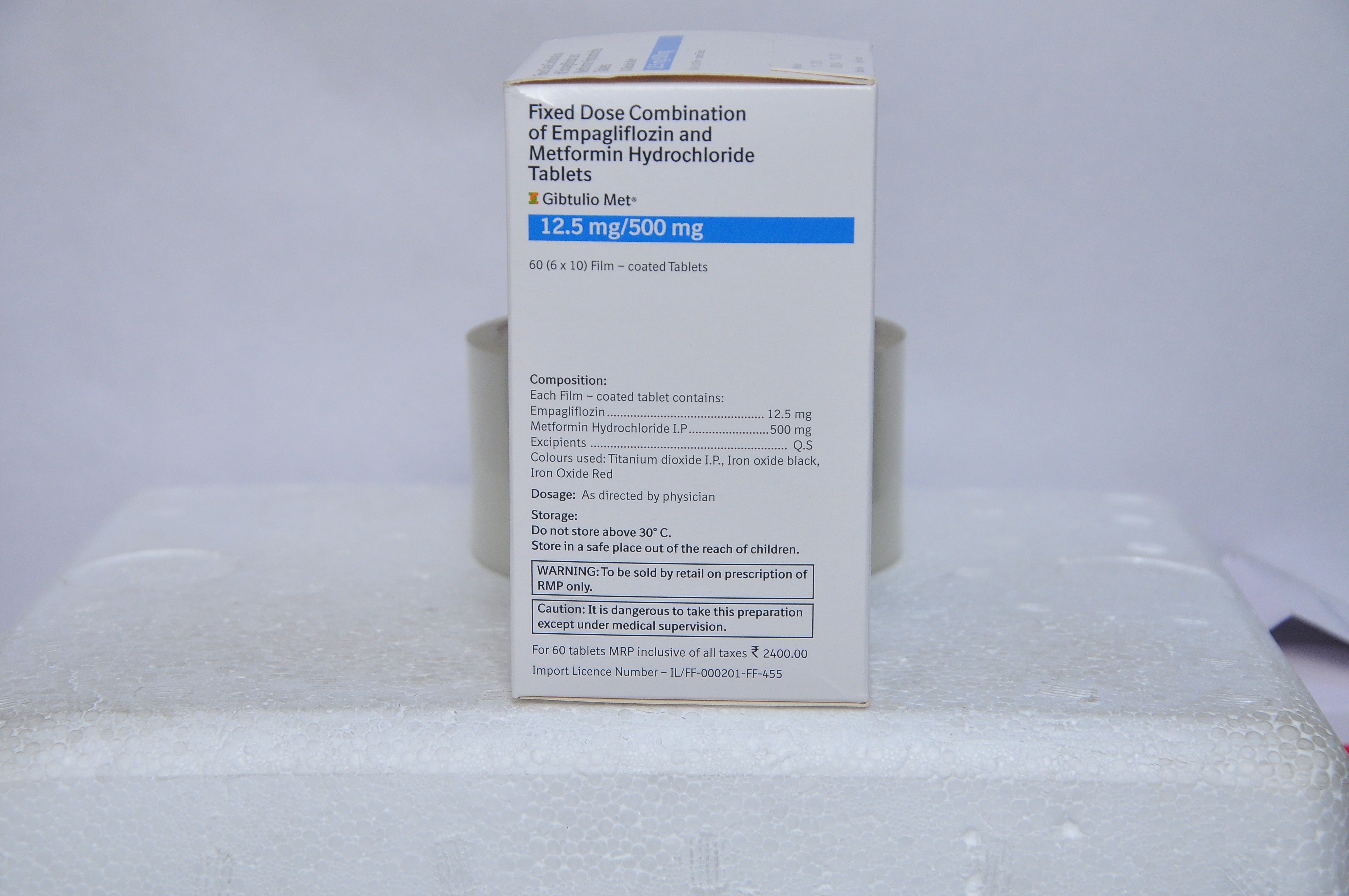 Gibtulio Met 12.5/500 Tablet 10's, Pack of 10 TABLETS Gibtulio Met 12.5/500 Tablet 10's, Pack of 10 TABLETS